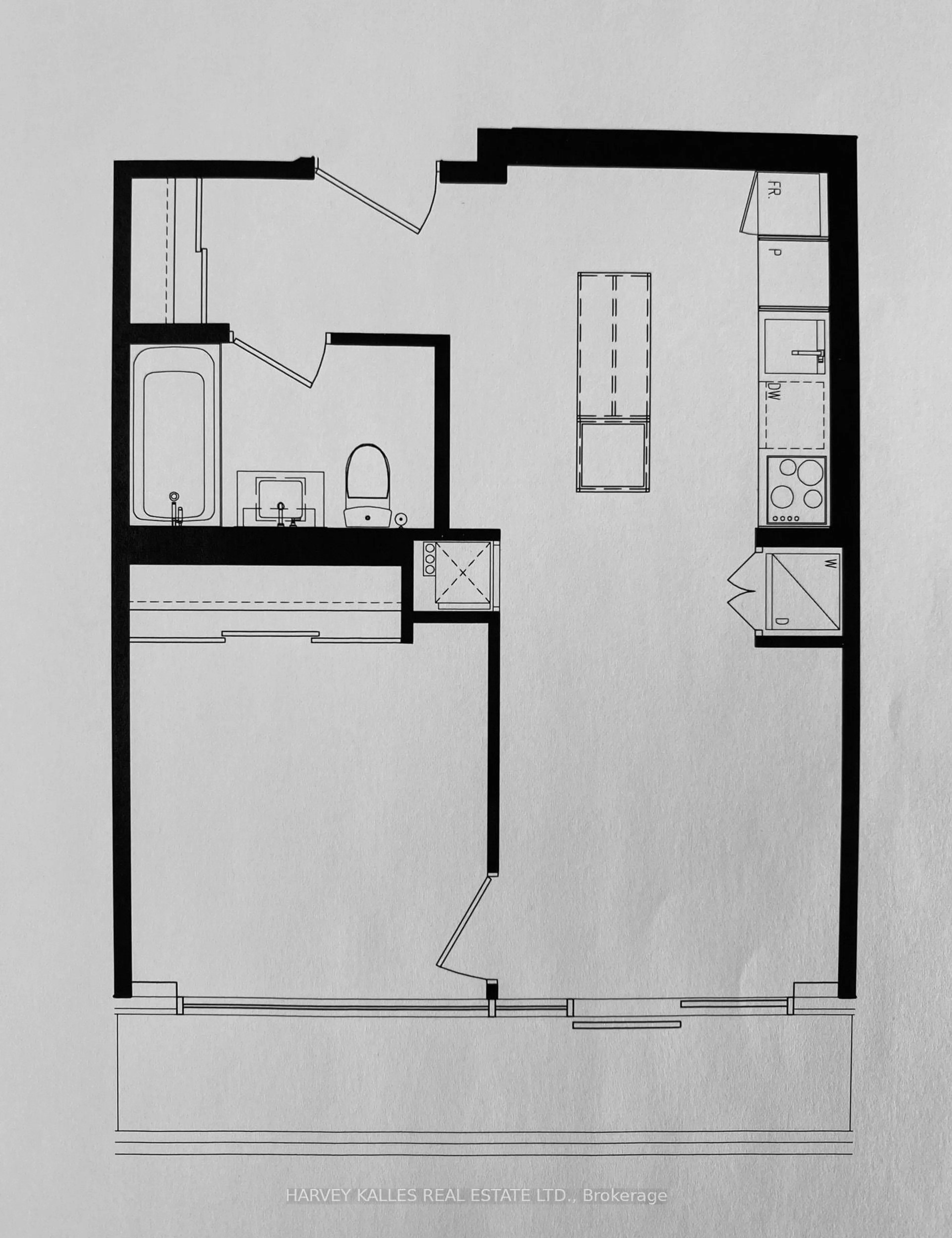 Floor plan for 33 Helendale Ave #2409, Toronto Ontario M4R 1C5