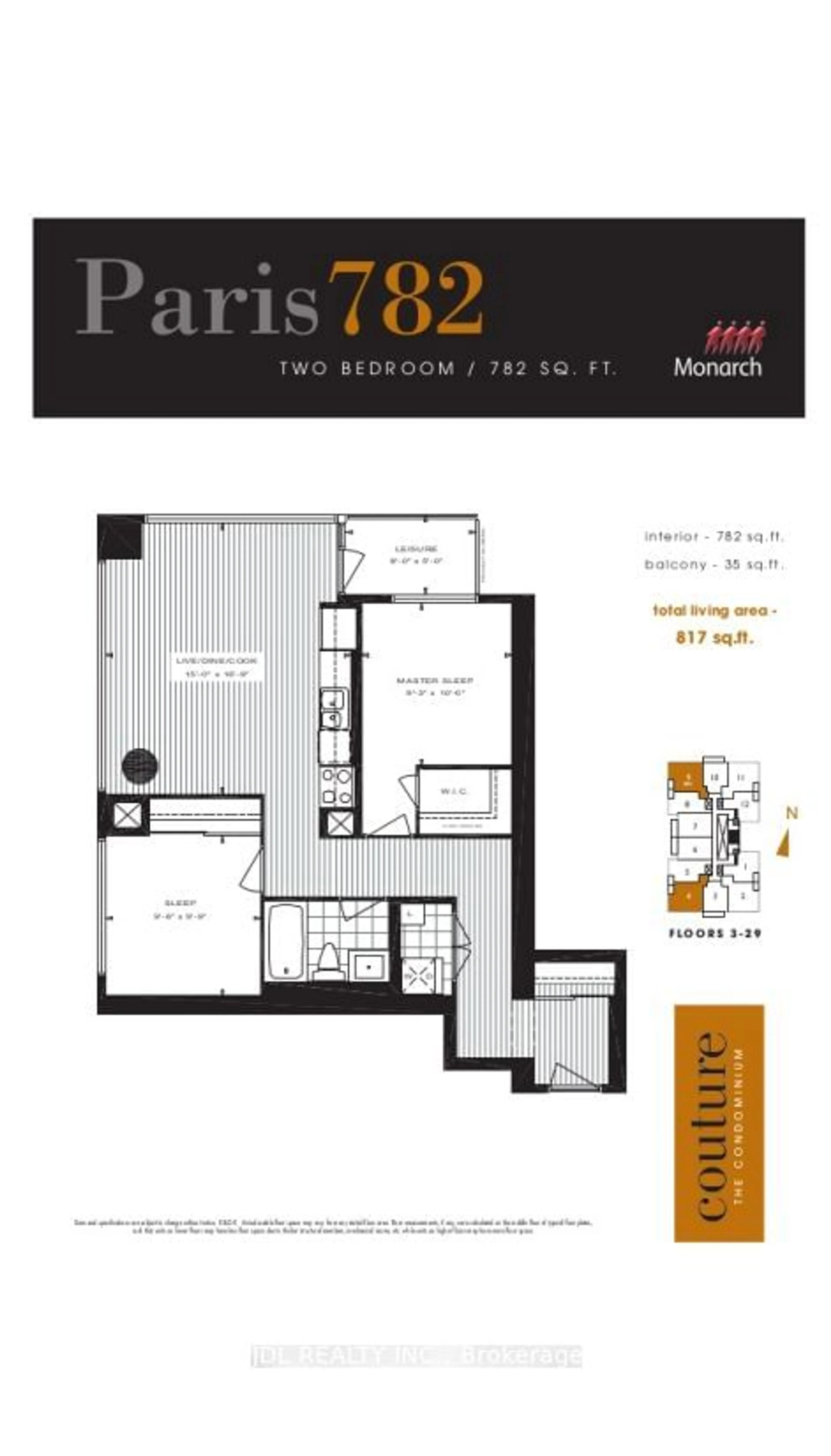 Floor plan for 28 Ted Rogers Way #3504, Toronto Ontario M4Y 2W7