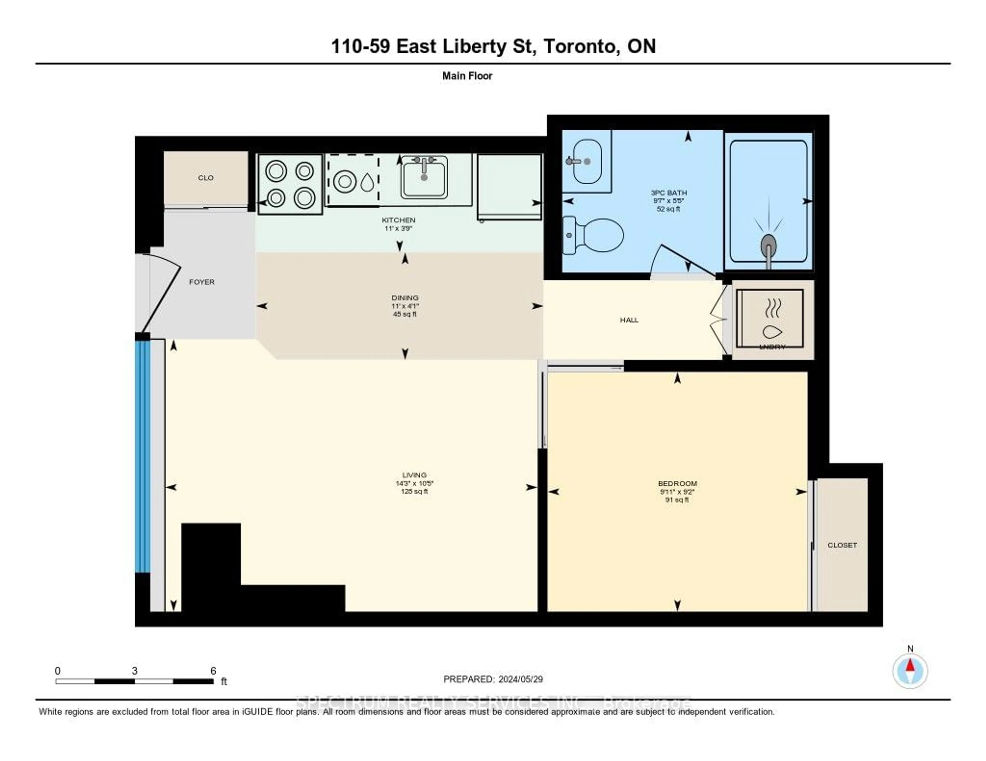 Floor plan for 59 East Liberty St #110, Toronto Ontario M6K 3R1