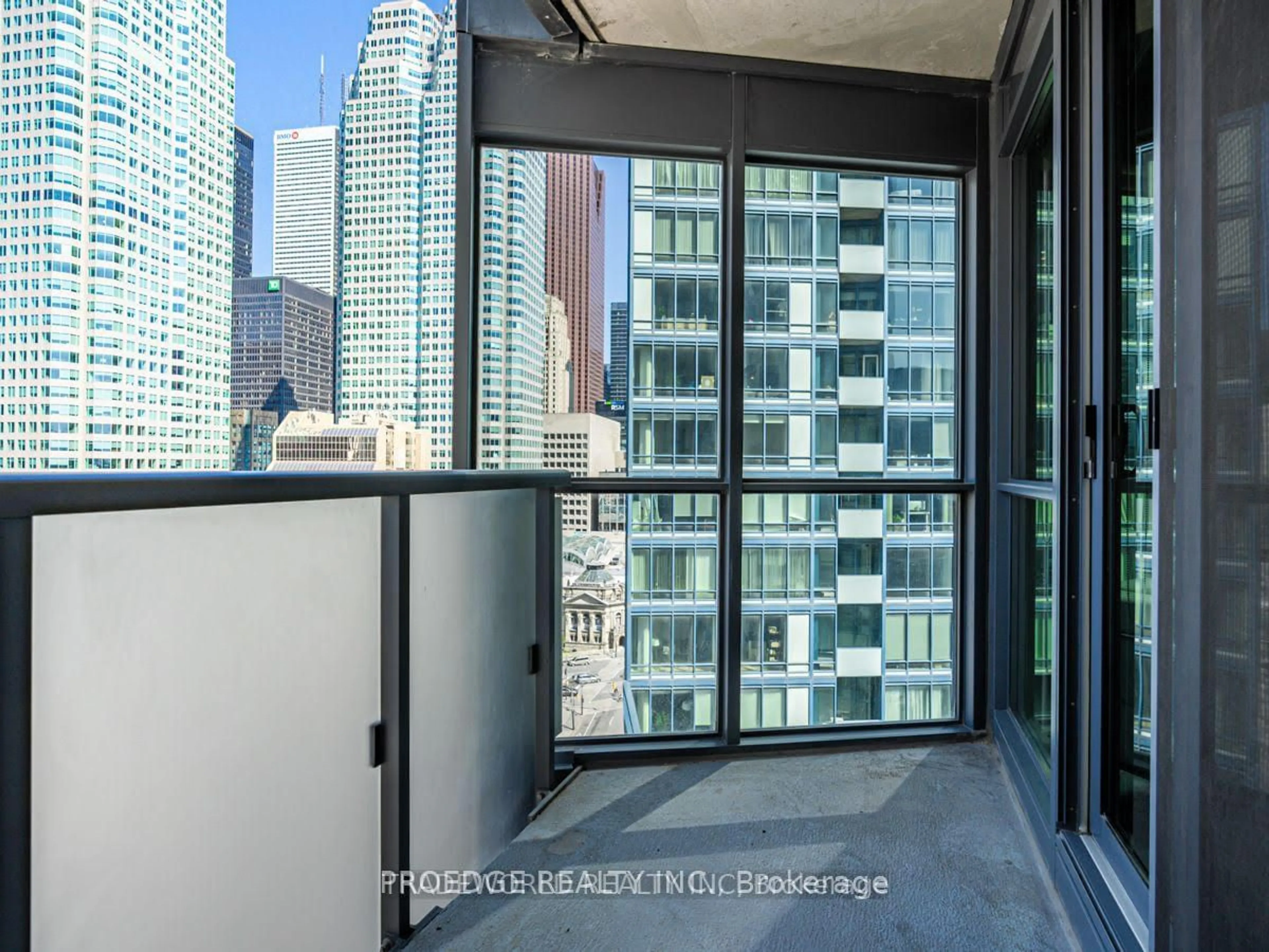 Balcony in the apartment for 1 The Esplanade #1504, Toronto Ontario M5E 0A8