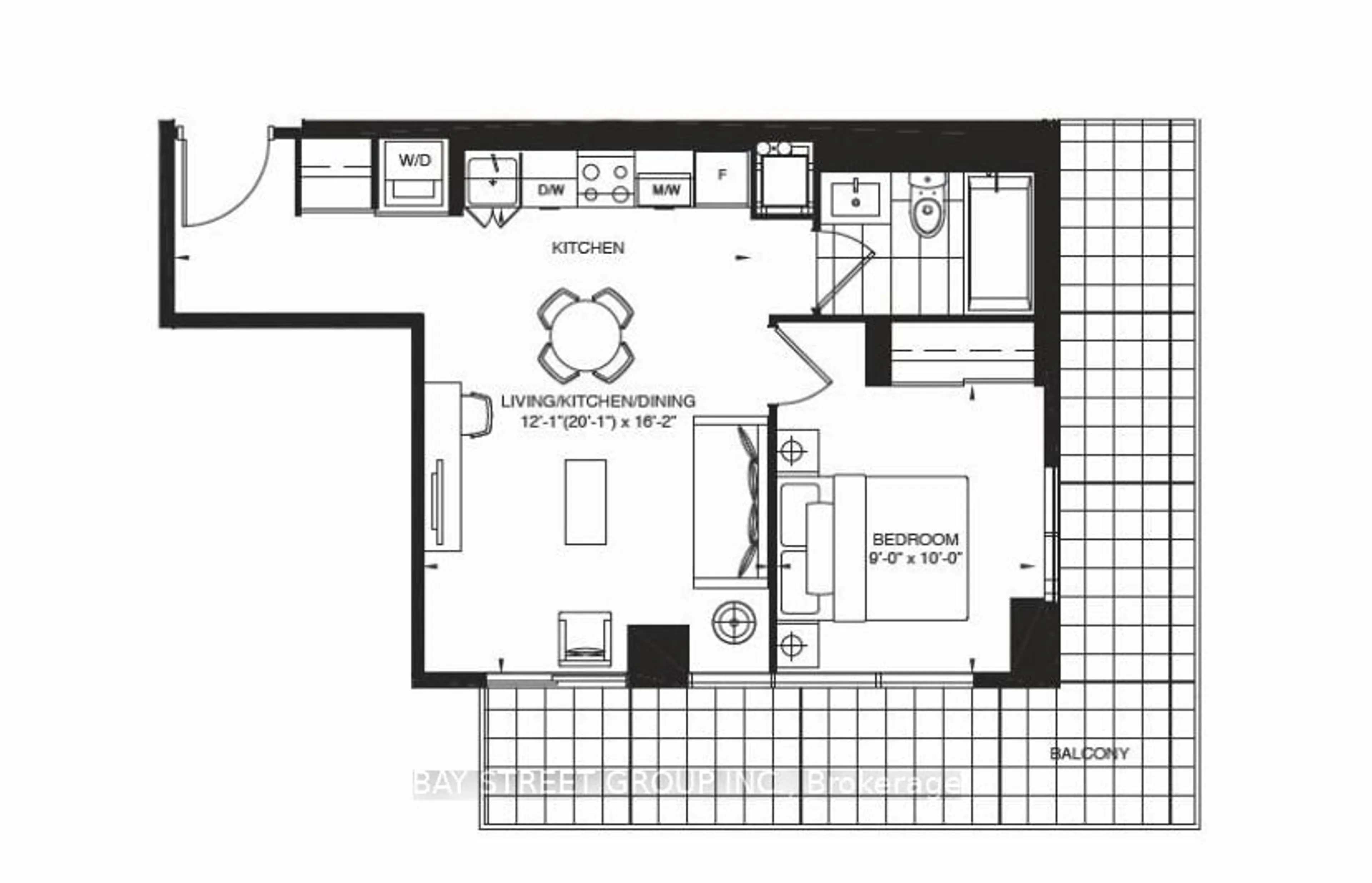 Floor plan for 251 Jarvis St #2803, Toronto Ontario M5B 0C3