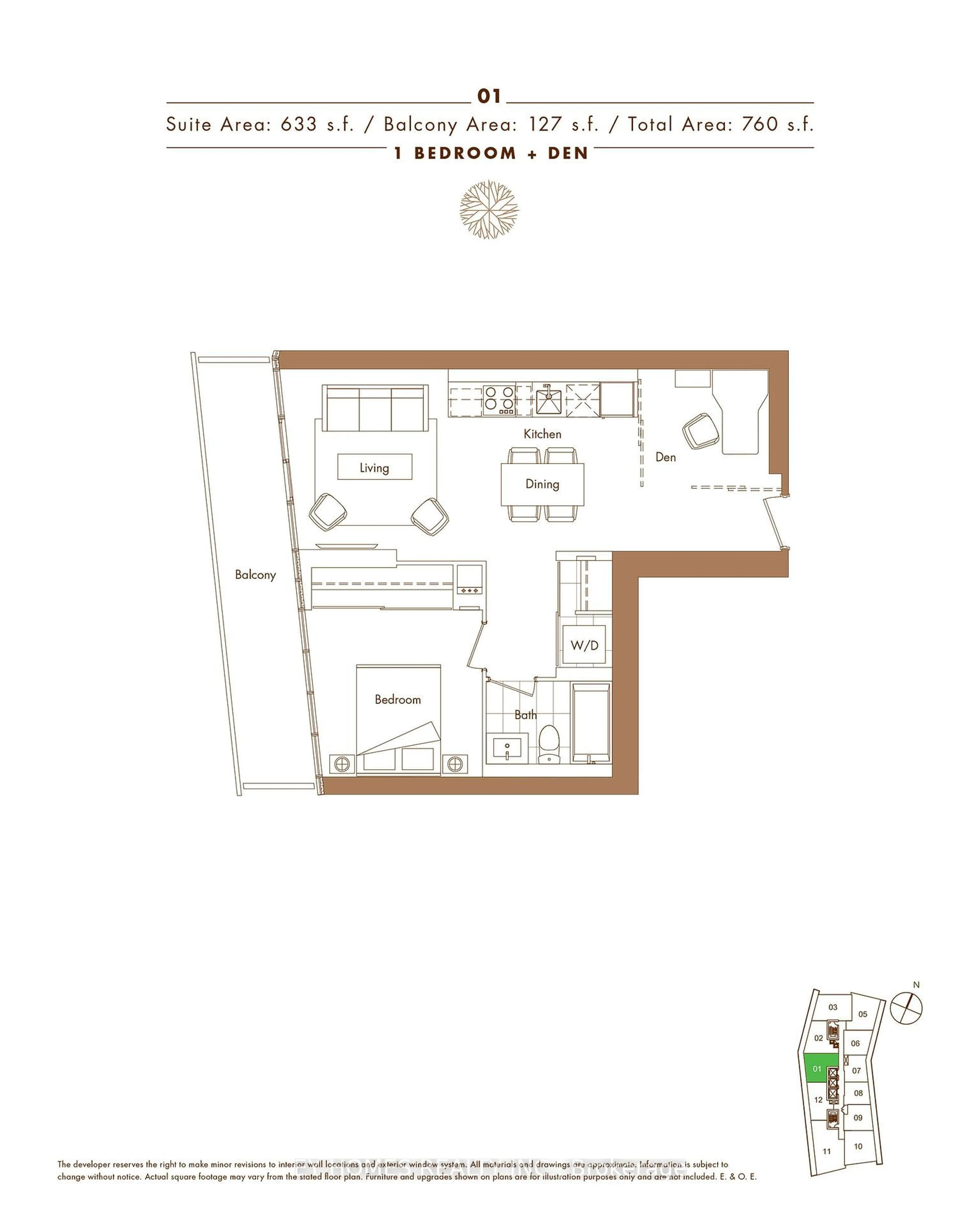 Floor plan for 115 Mcmahon Dr #1101, Toronto Ontario M2K 0E3