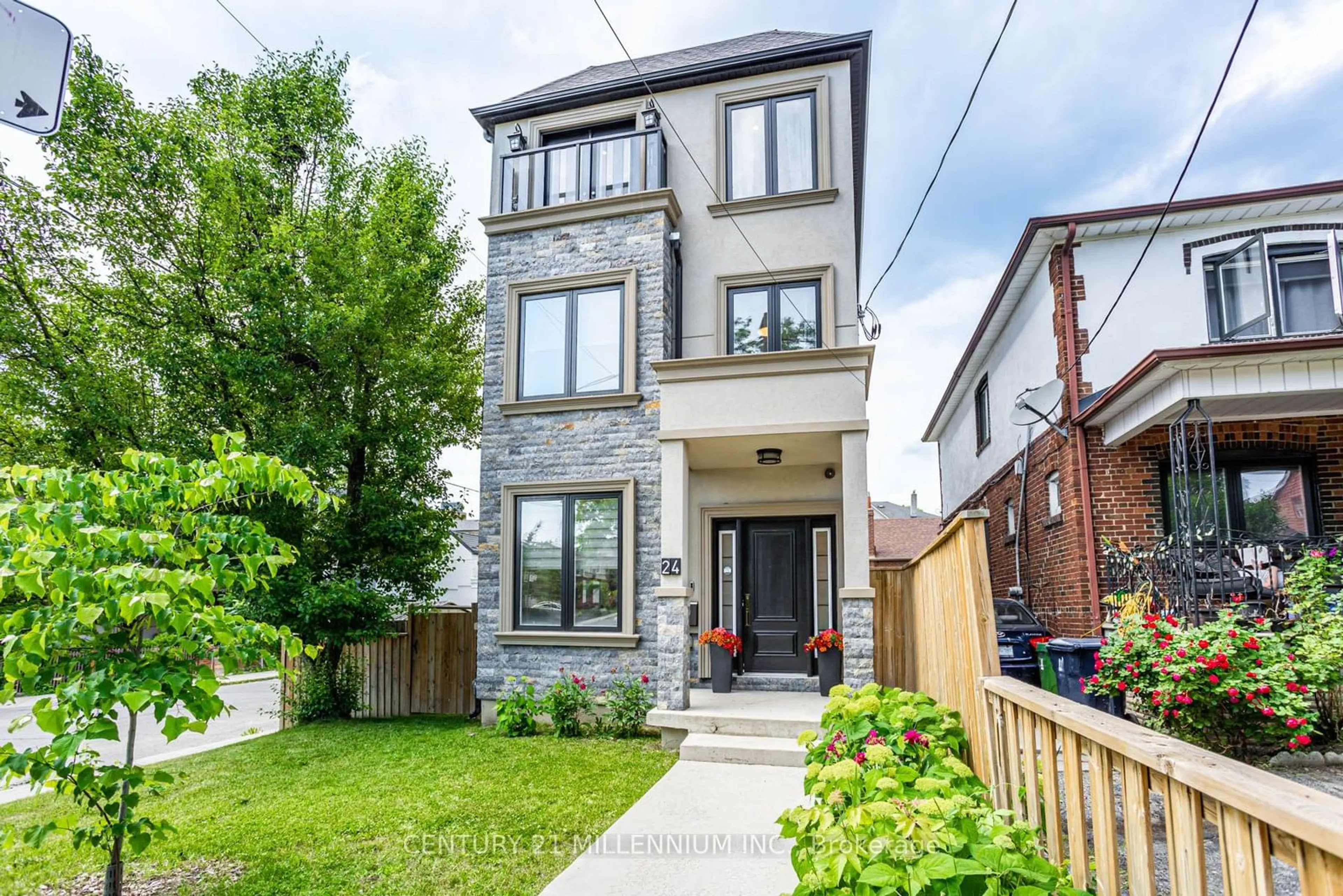 Frontside or backside of a home for 24 Allenvale Ave, Toronto Ontario M6E 2A5