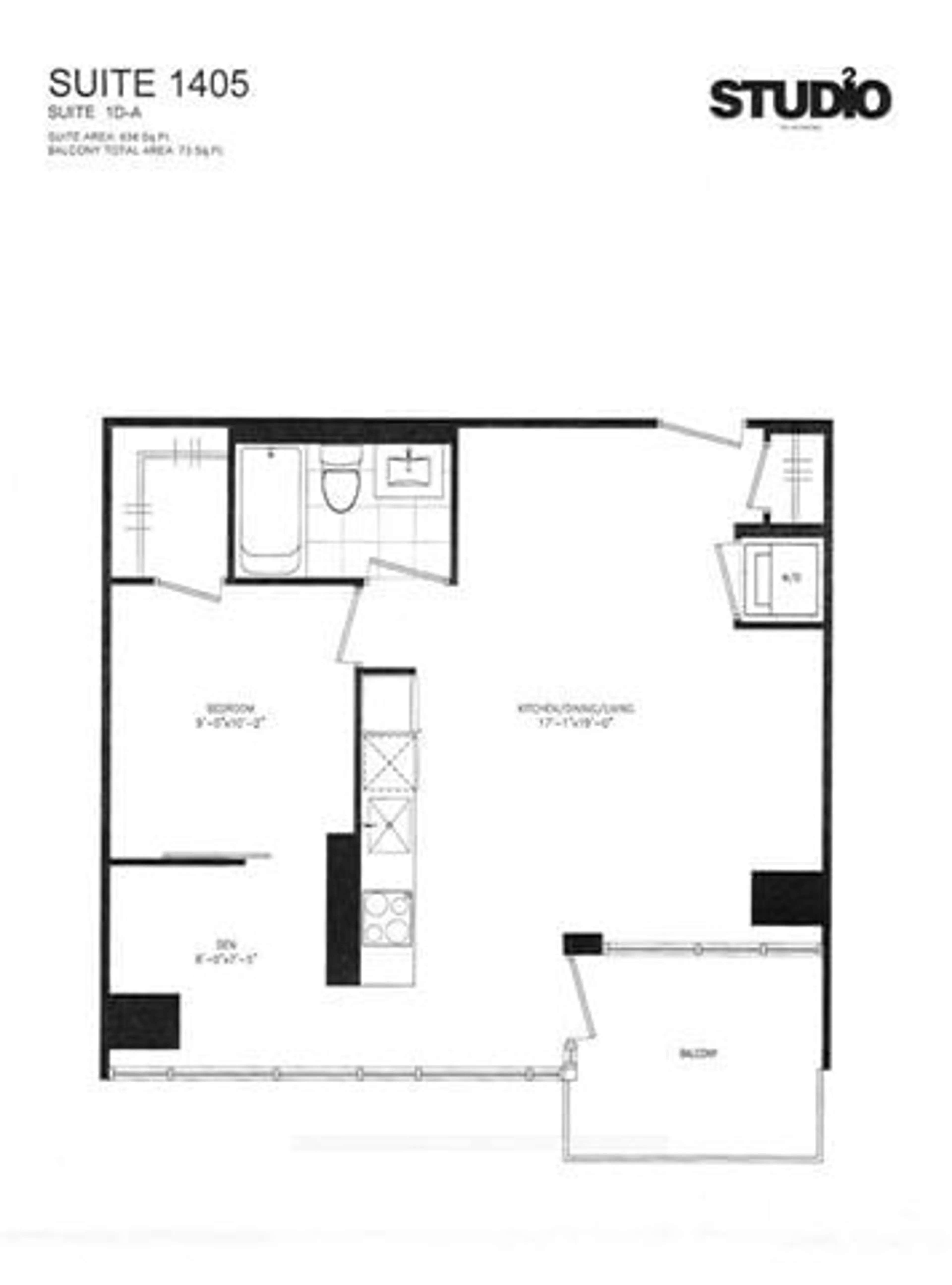 Floor plan for 30 Nelson St #1405, Toronto Ontario M5V 0H5