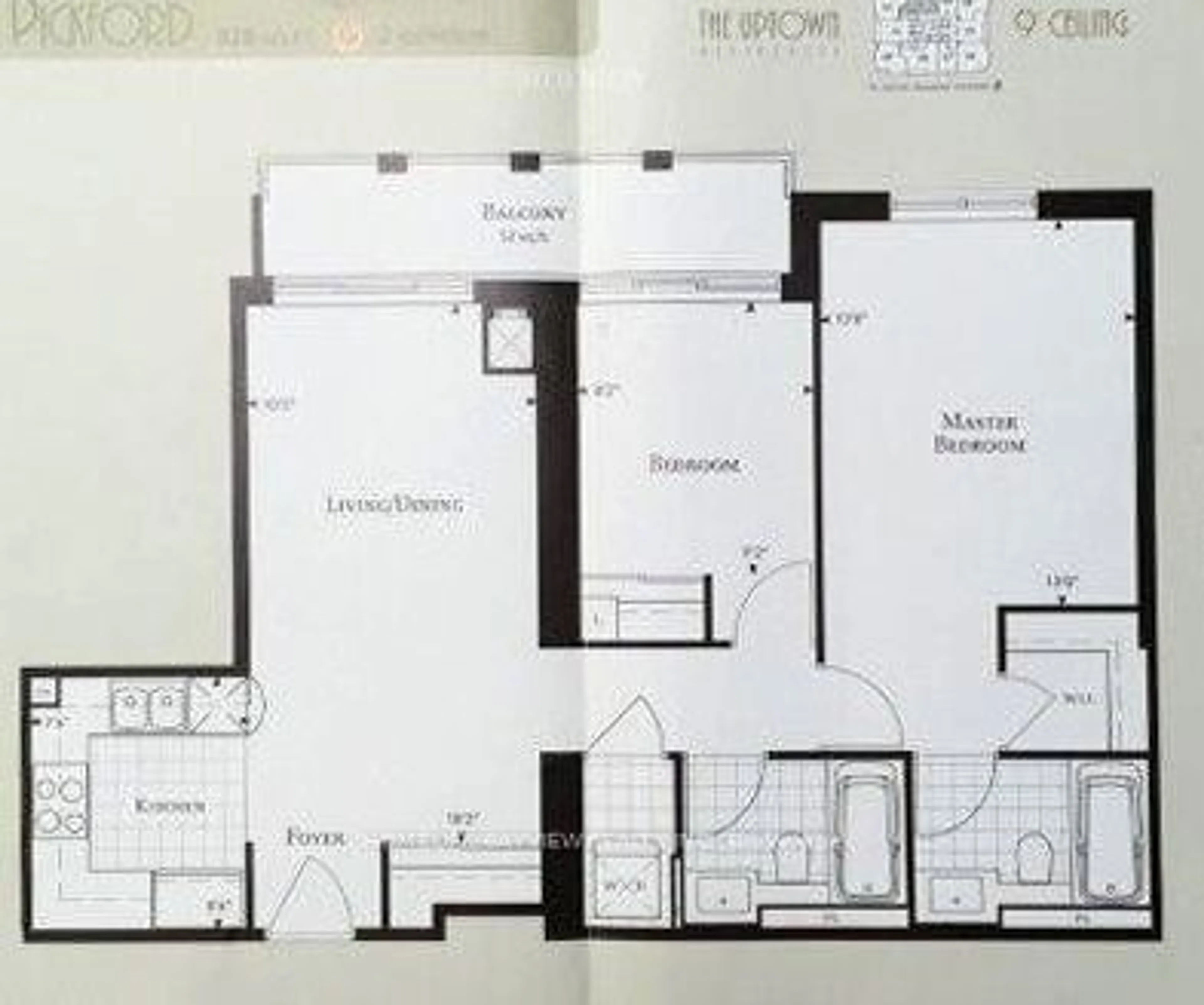 Floor plan for 35 Balmuto St #802, Toronto Ontario M4Y 0A3