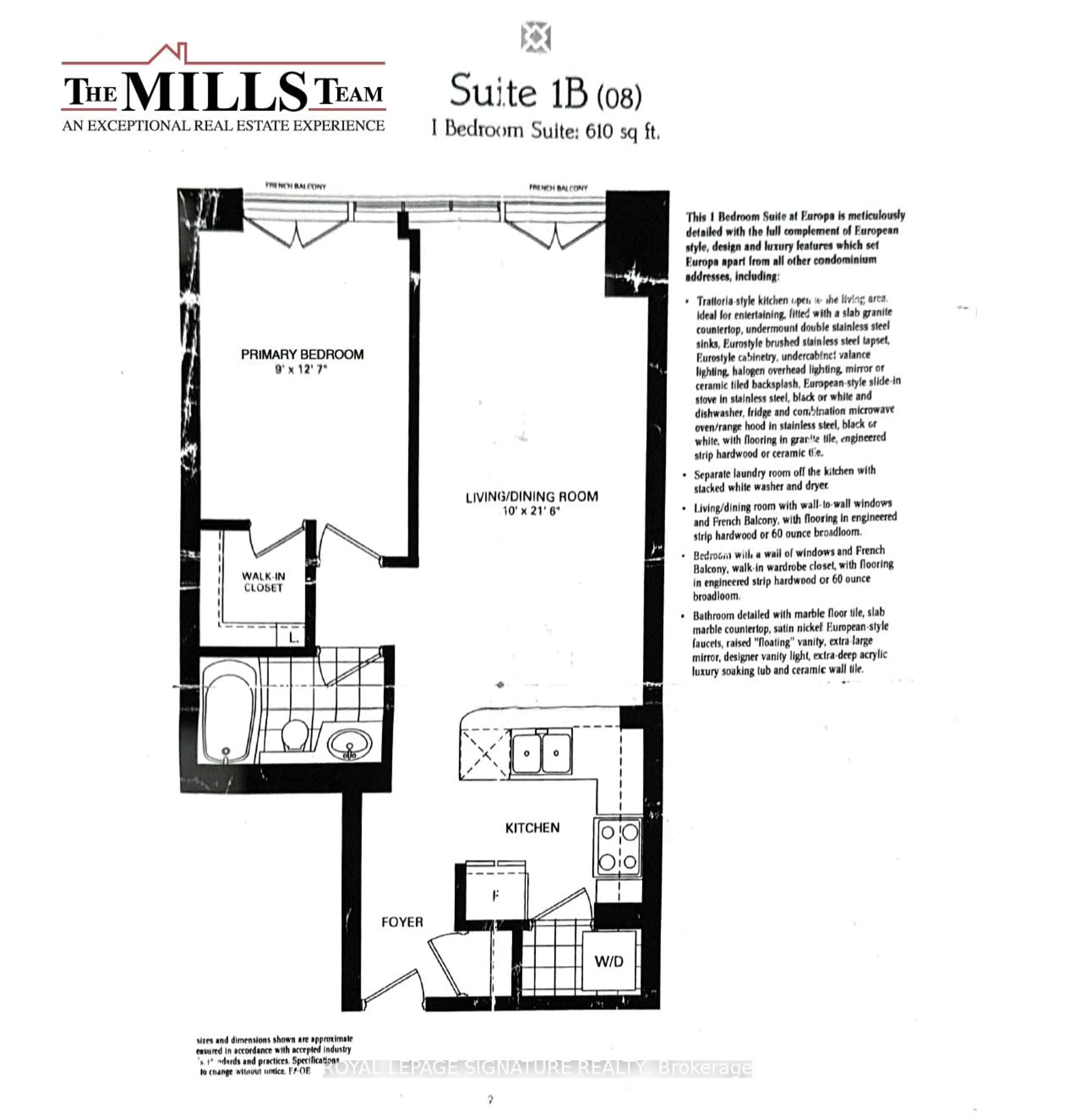 Floor plan for 308 Palmerston Ave #508, Toronto Ontario M6J 3X9