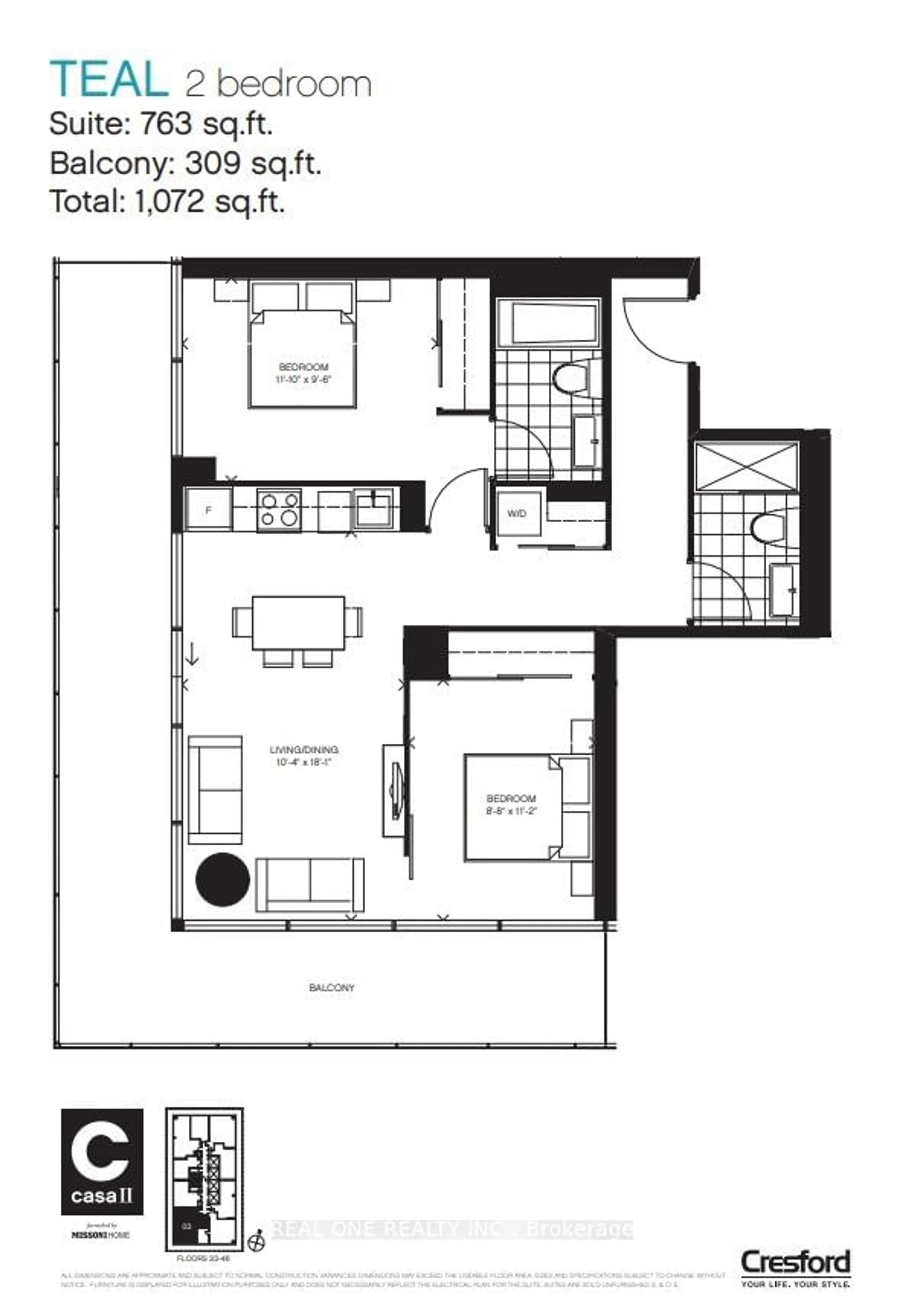 Floor plan for 42 Charles St #4003, Toronto Ontario M4Y 0B7