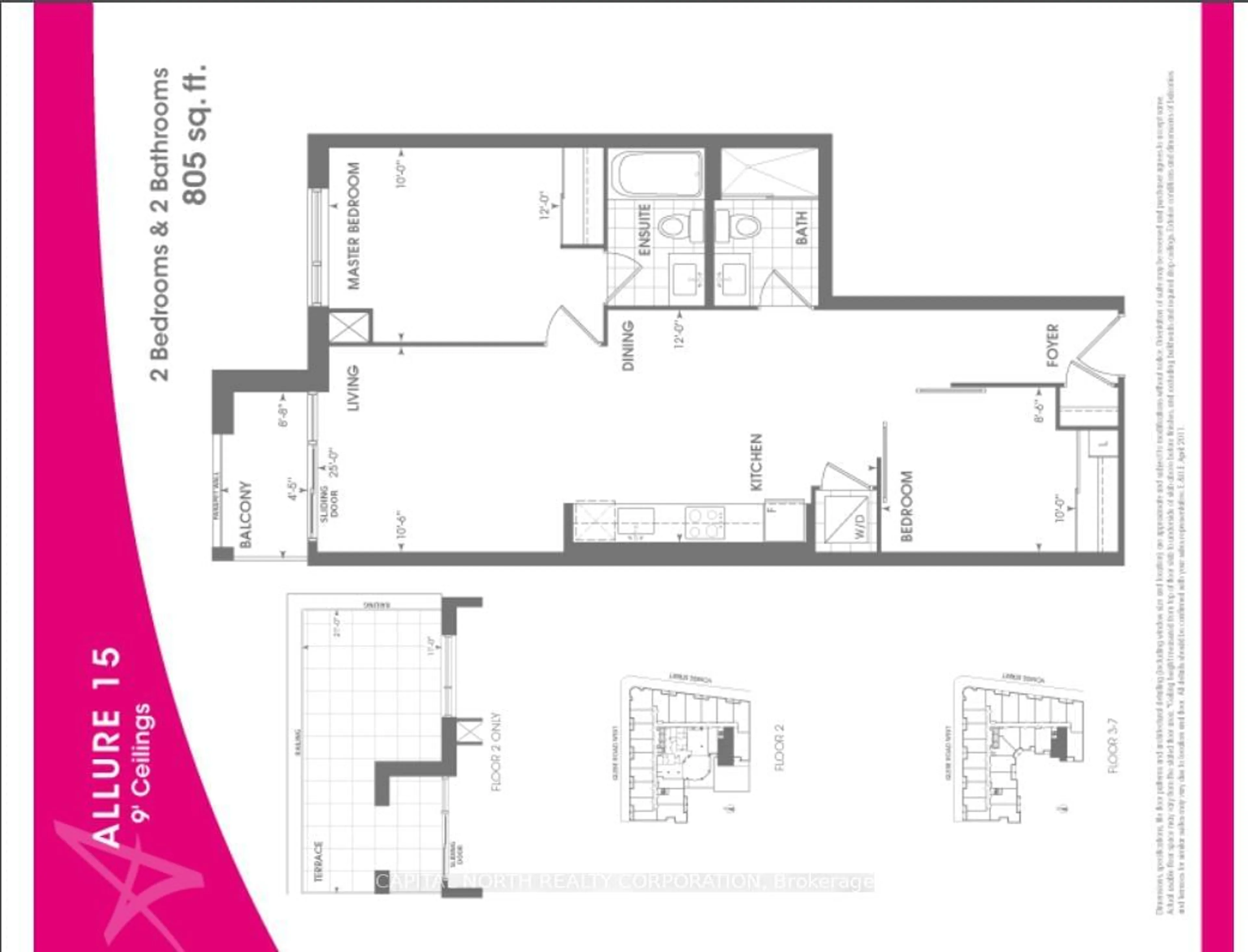 Floor plan for 23 Glebe Rd #604, Toronto Ontario M5P 0A1