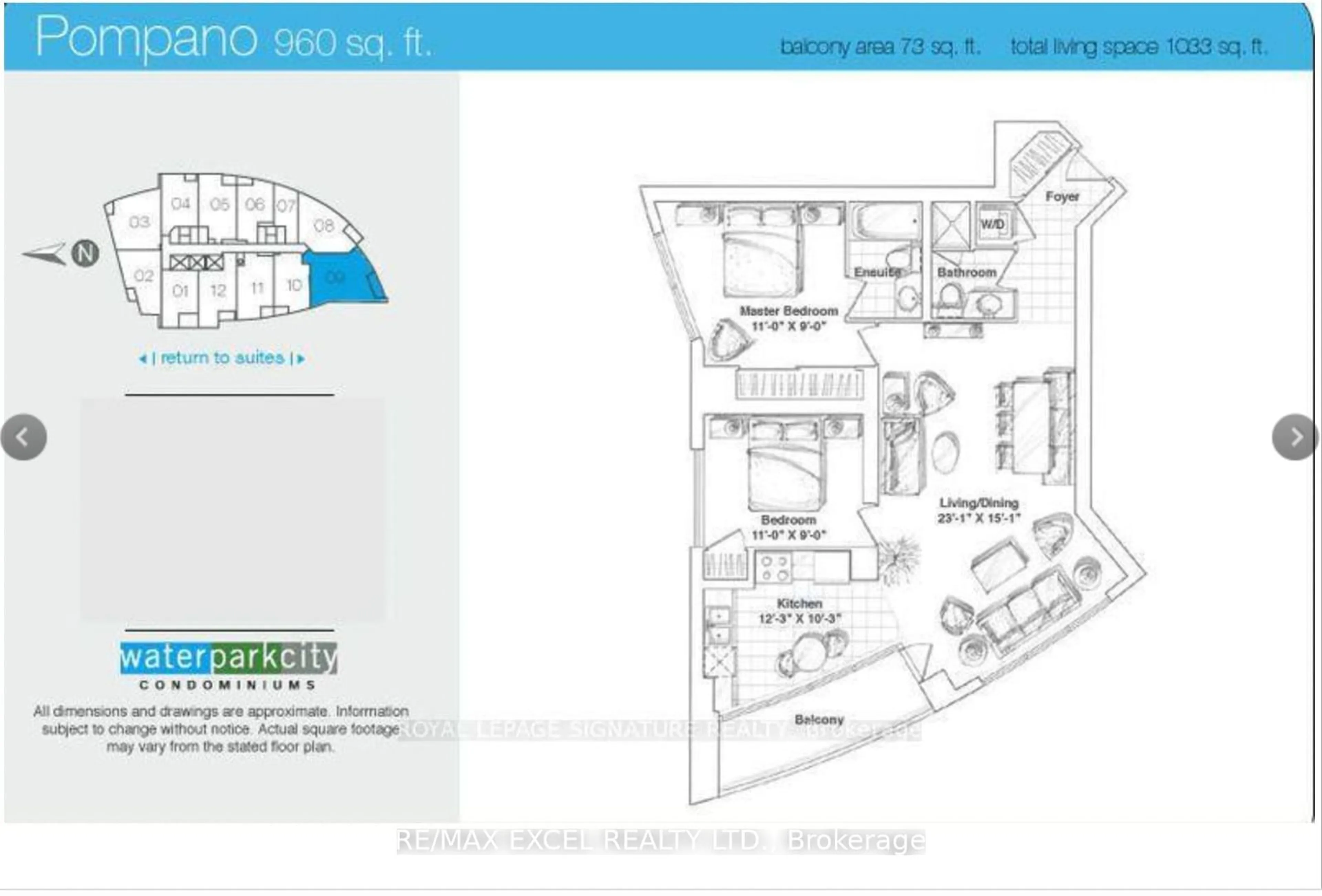 Floor plan for 219 Fort York Blvd #2609, Toronto Ontario M5V 1B1