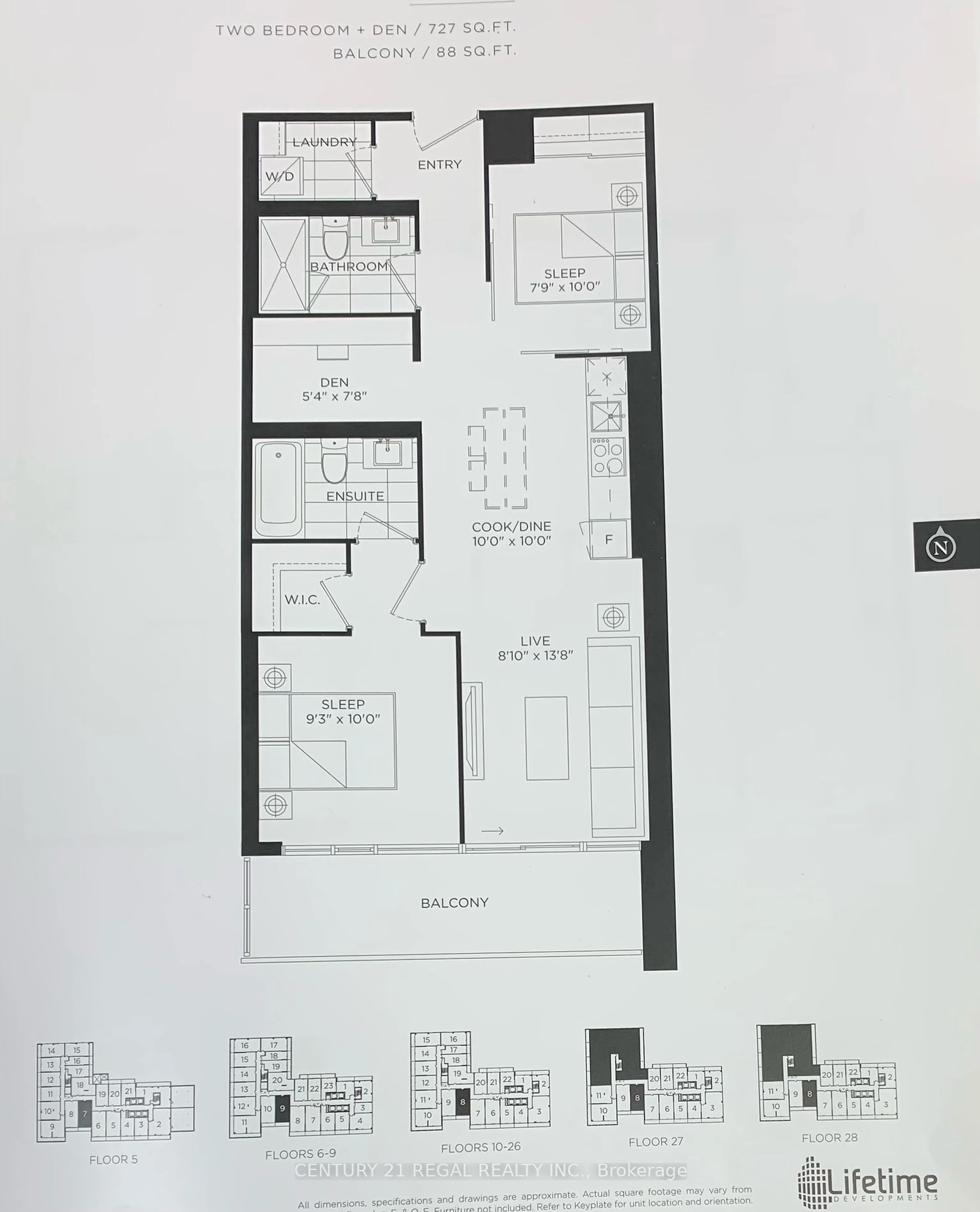 Floor plan for 20 Edward St #710, Toronto Ontario M5G 1C9
