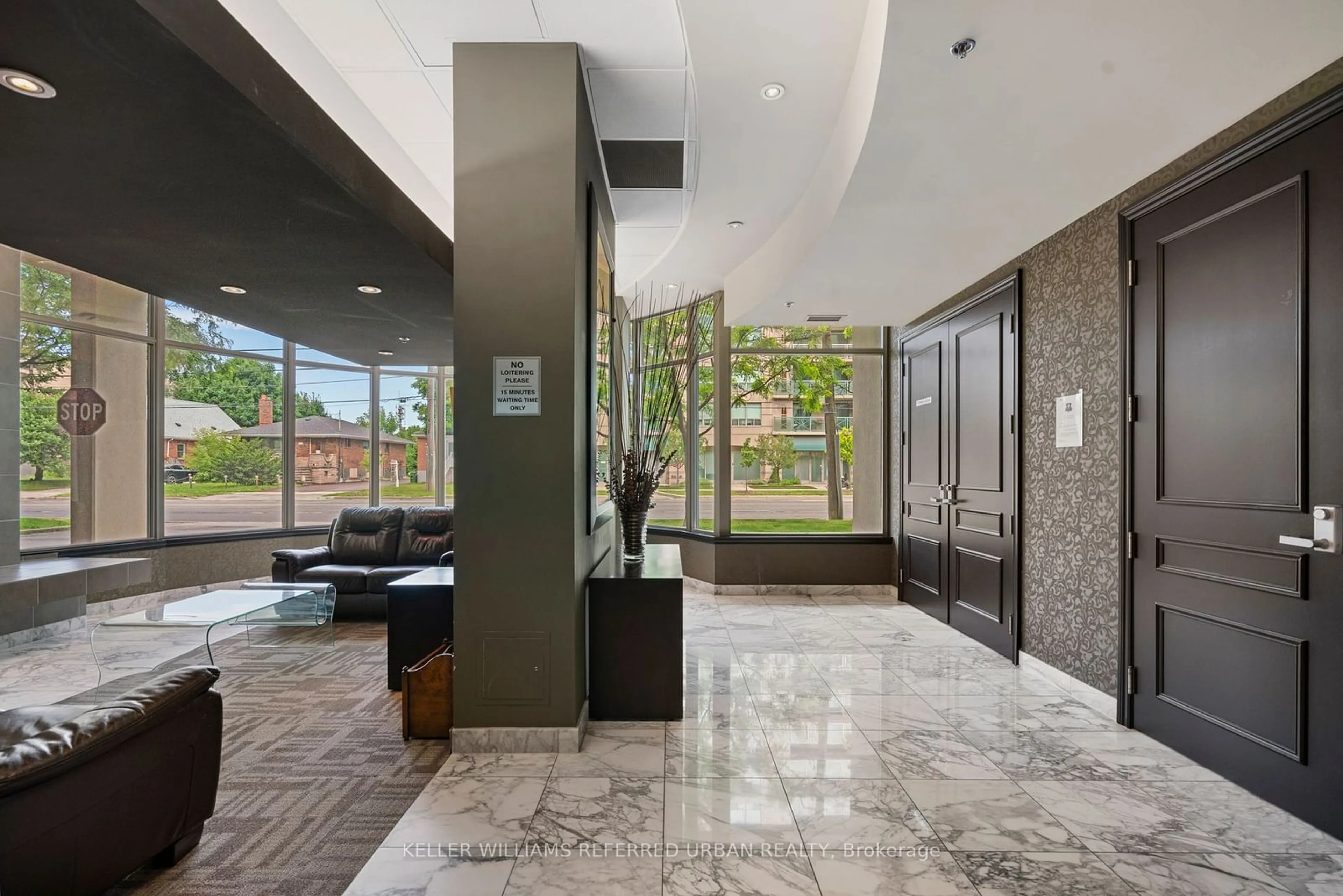 Indoor lobby for 935 Sheppard Ave #906, Toronto Ontario M3H 2T7