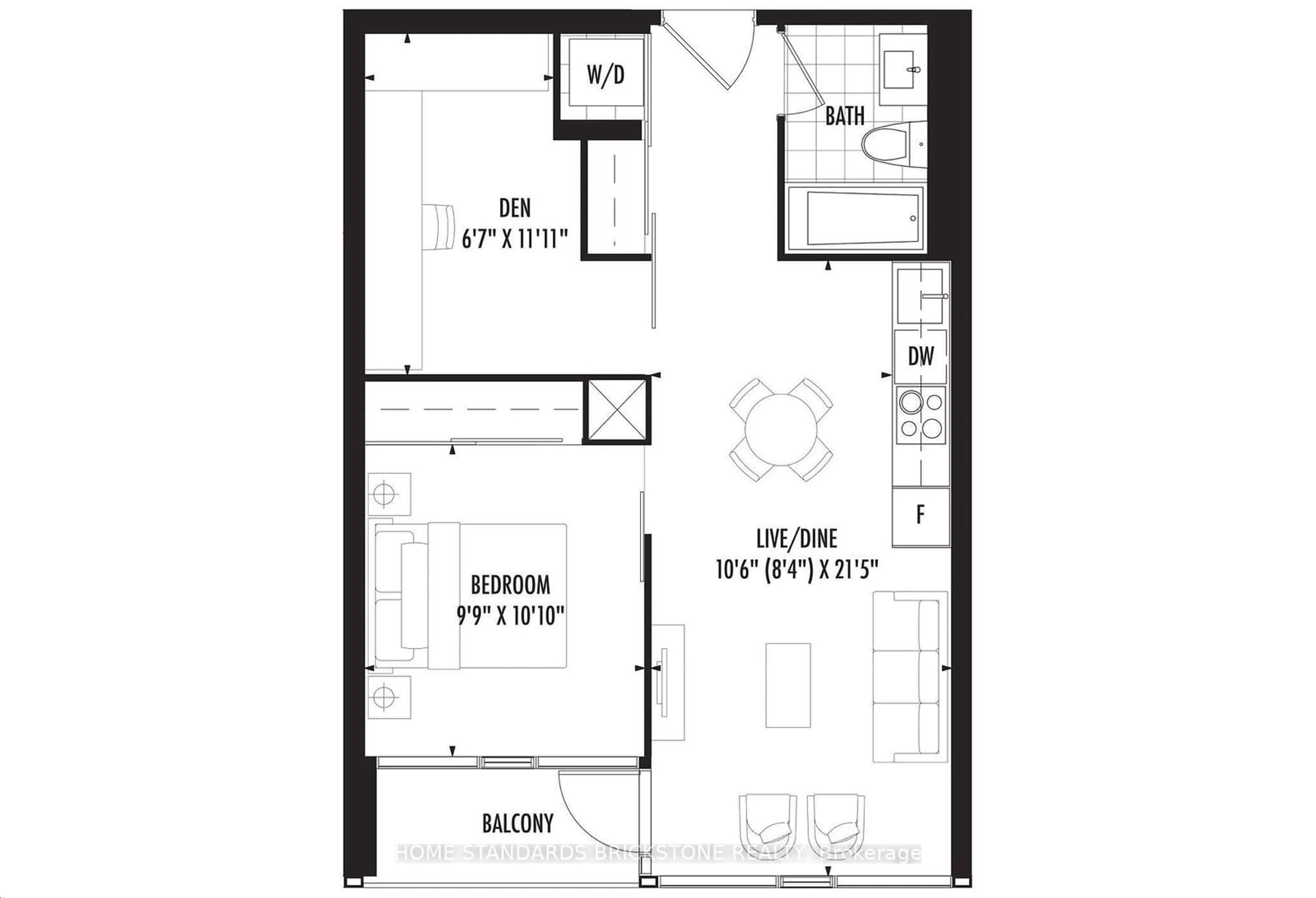 Floor plan for 158 FRONT St #2109, Toronto Ontario M5A 0K9