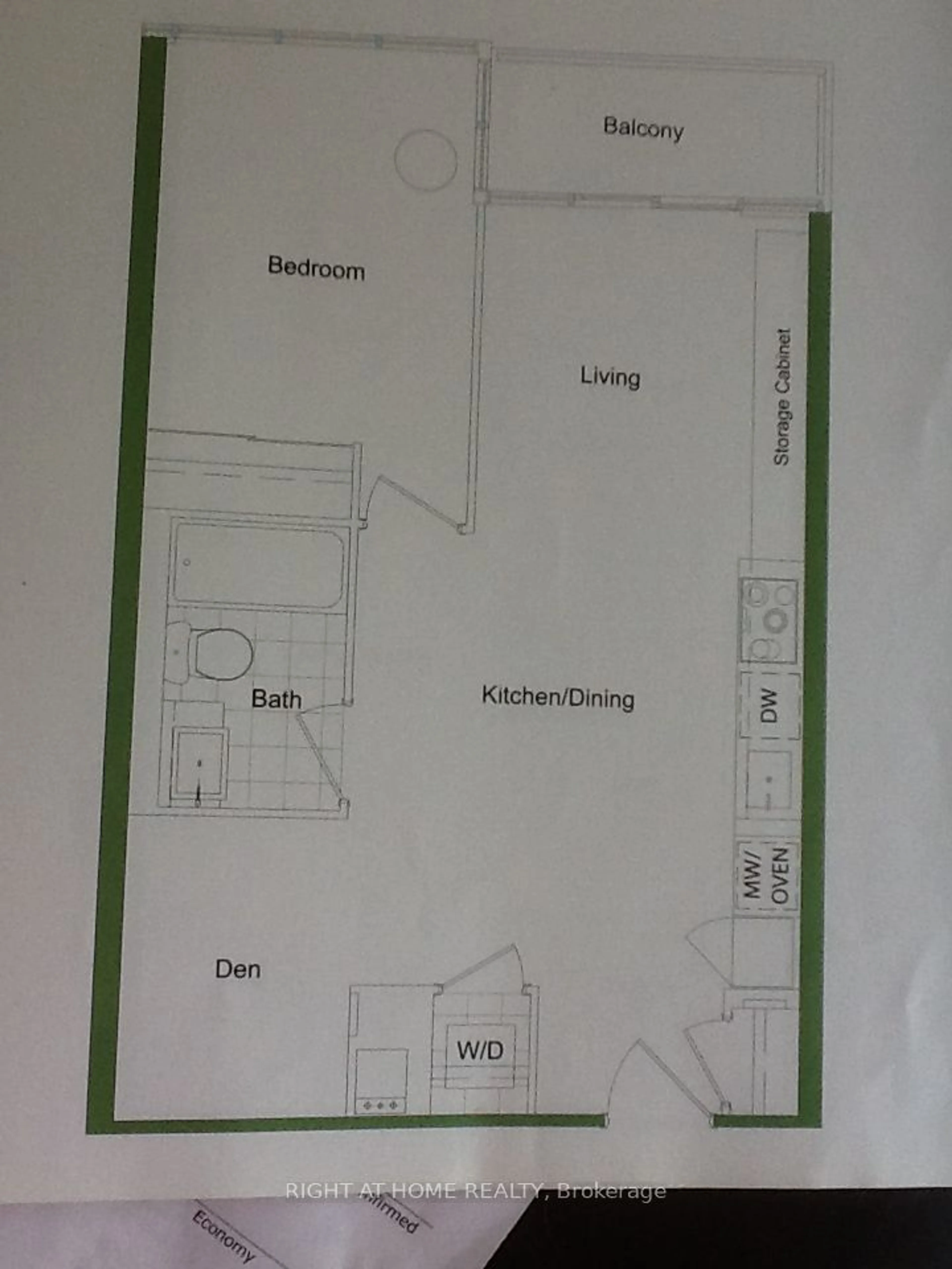 Floor plan for 151 Dan Leckie Way #317, Toronto Ontario M5V 4B2
