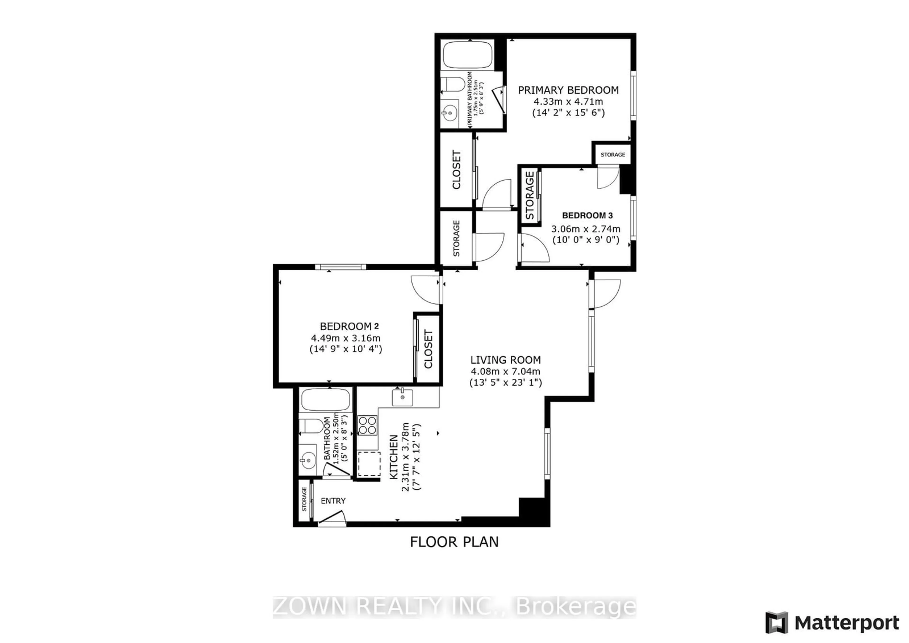 Floor plan for 55 Ann O'reilly Rd #124, Toronto Ontario M2J 0E1