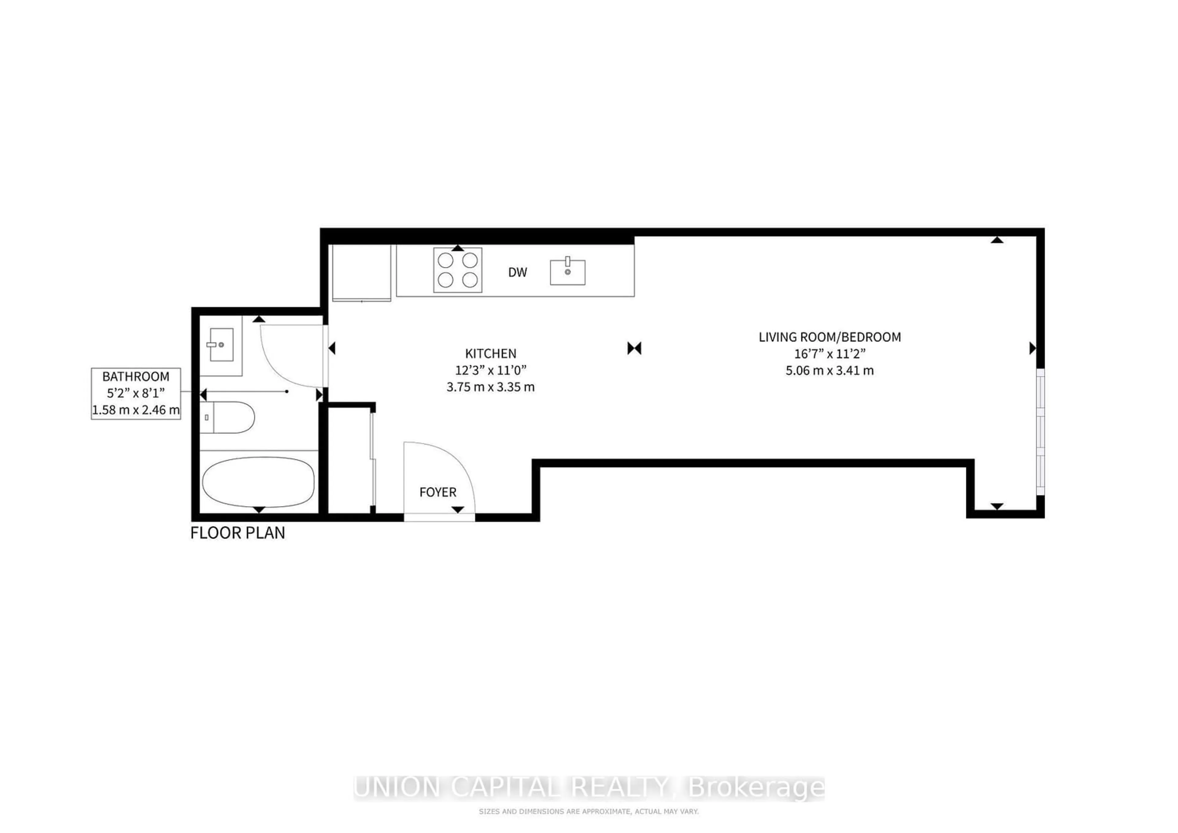 Floor plan for 10 Willison Sq #602, Toronto Ontario M5T 0A8