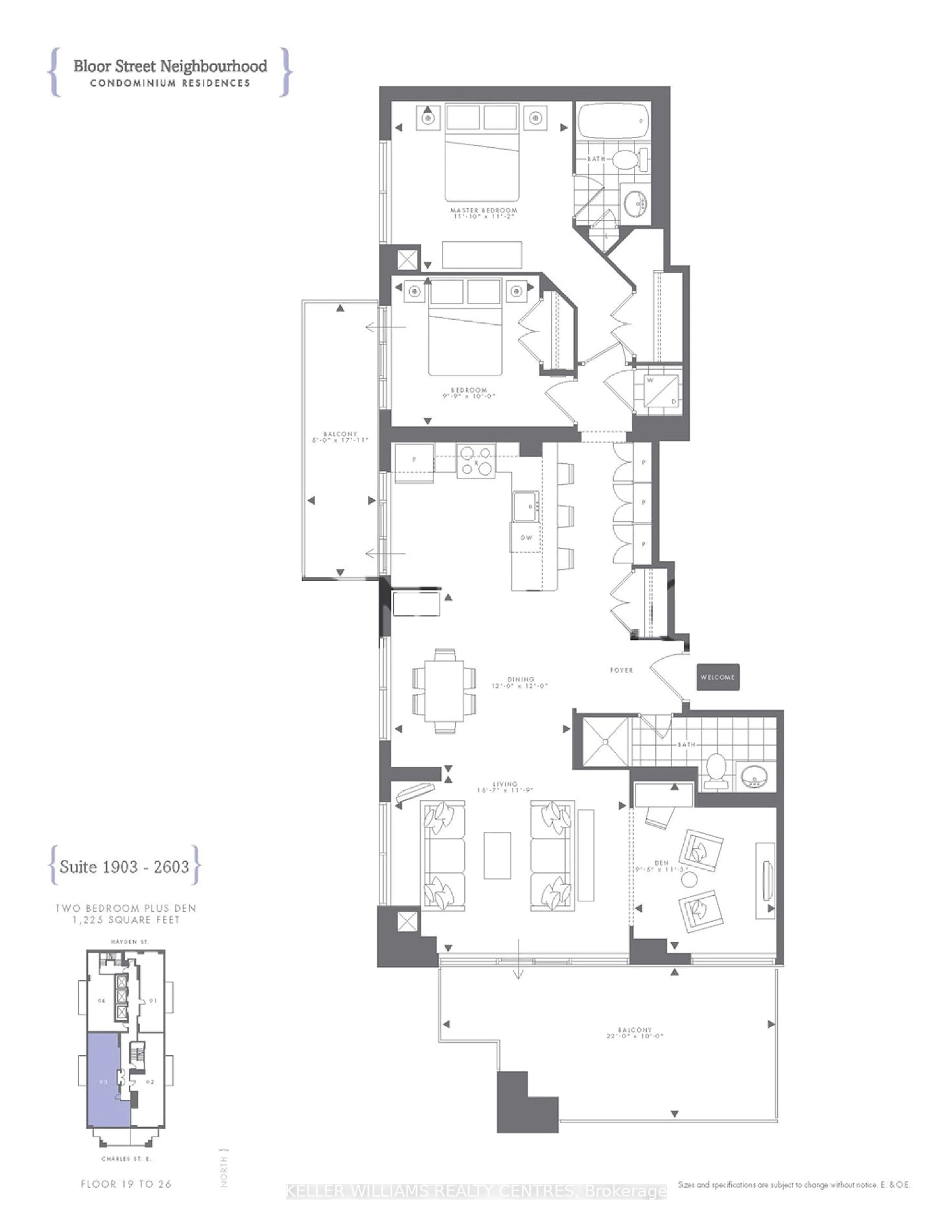 Floor plan for 35 Hayden St #1903, Toronto Ontario M4Y 3C3