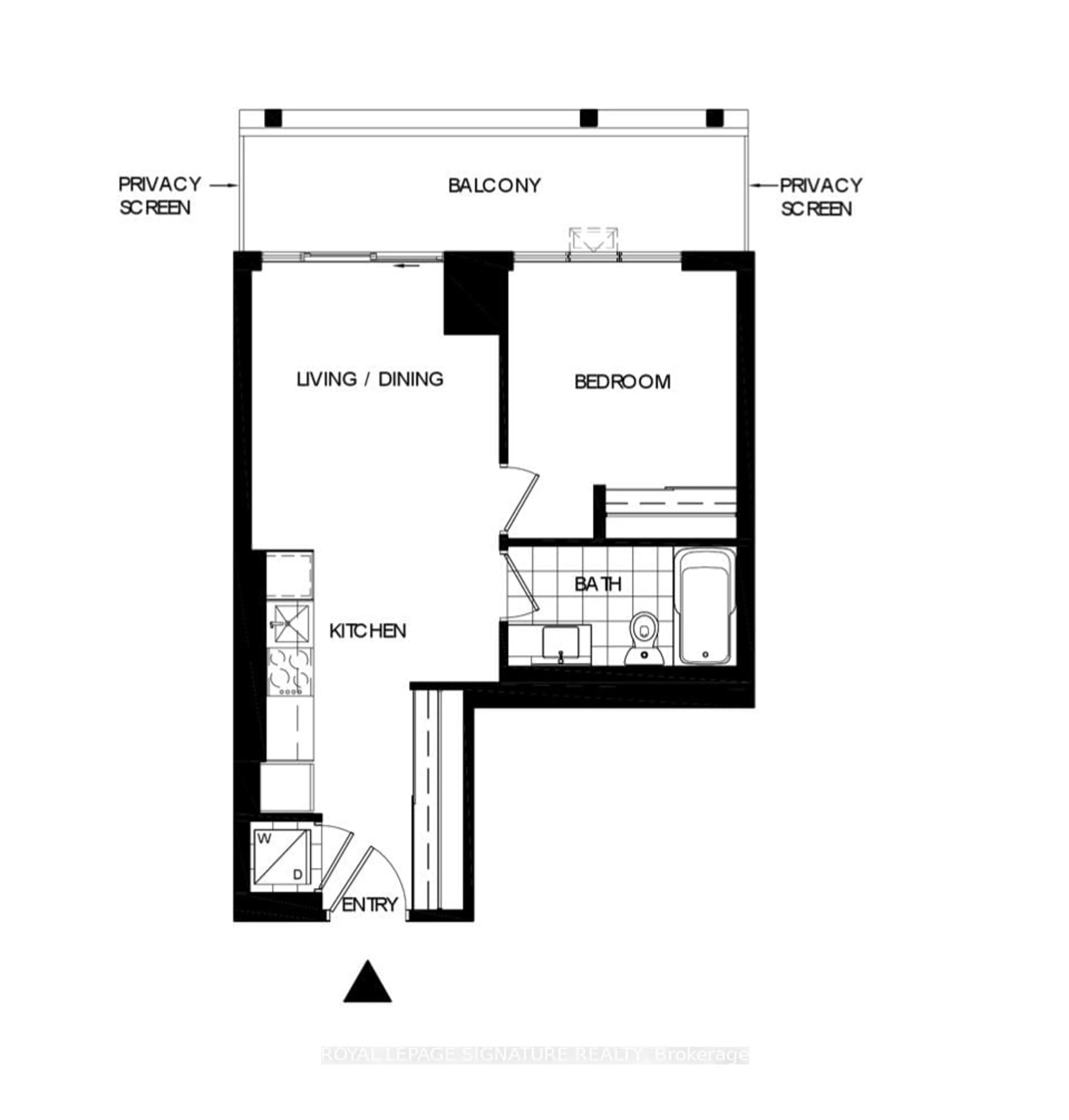 Floor plan for 34 Tubman Ave #813, Toronto Ontario M5A 0R2