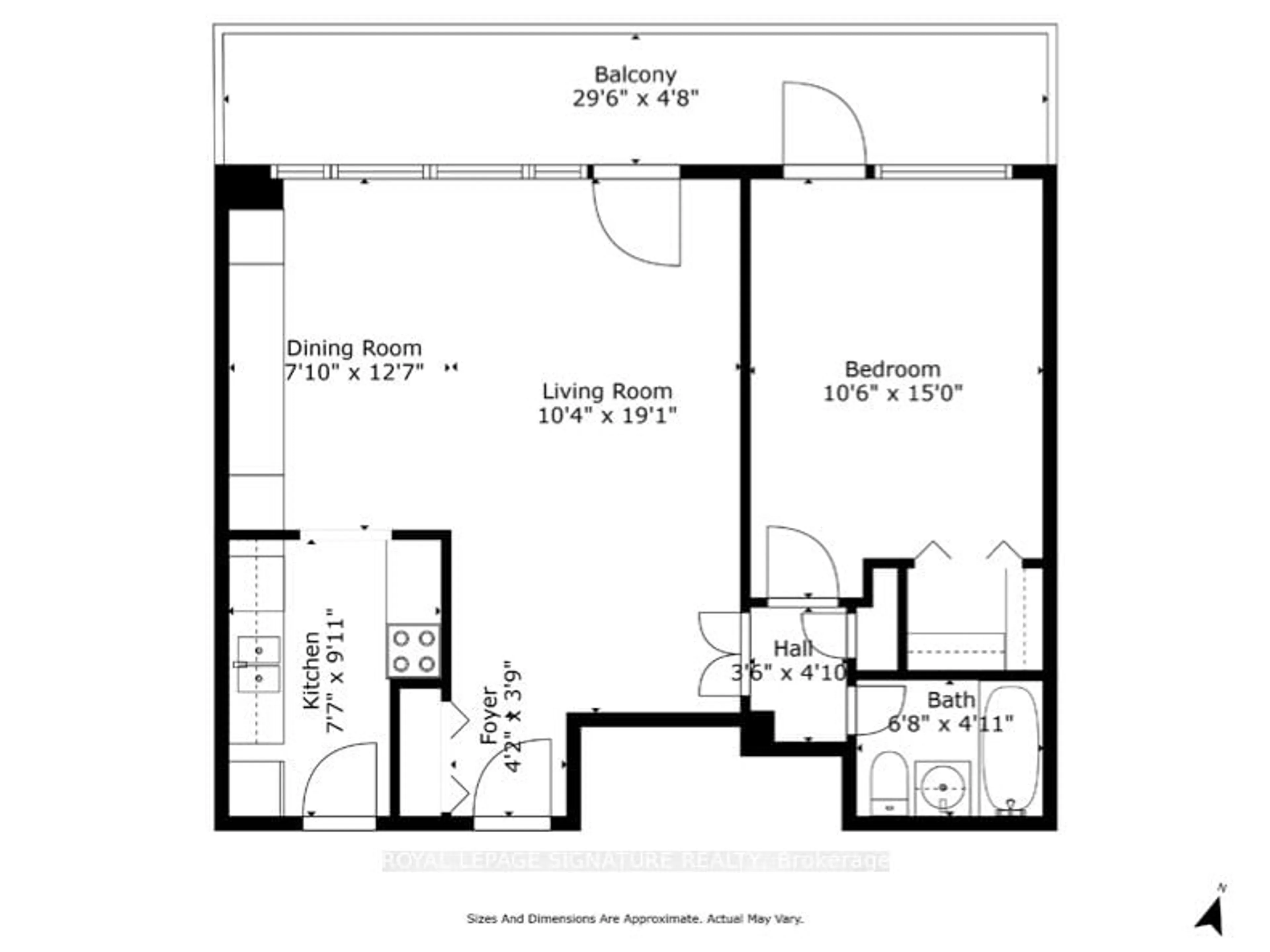 Floor plan for 581 Avenue Rd #1104, Toronto Ontario M4V 2K4