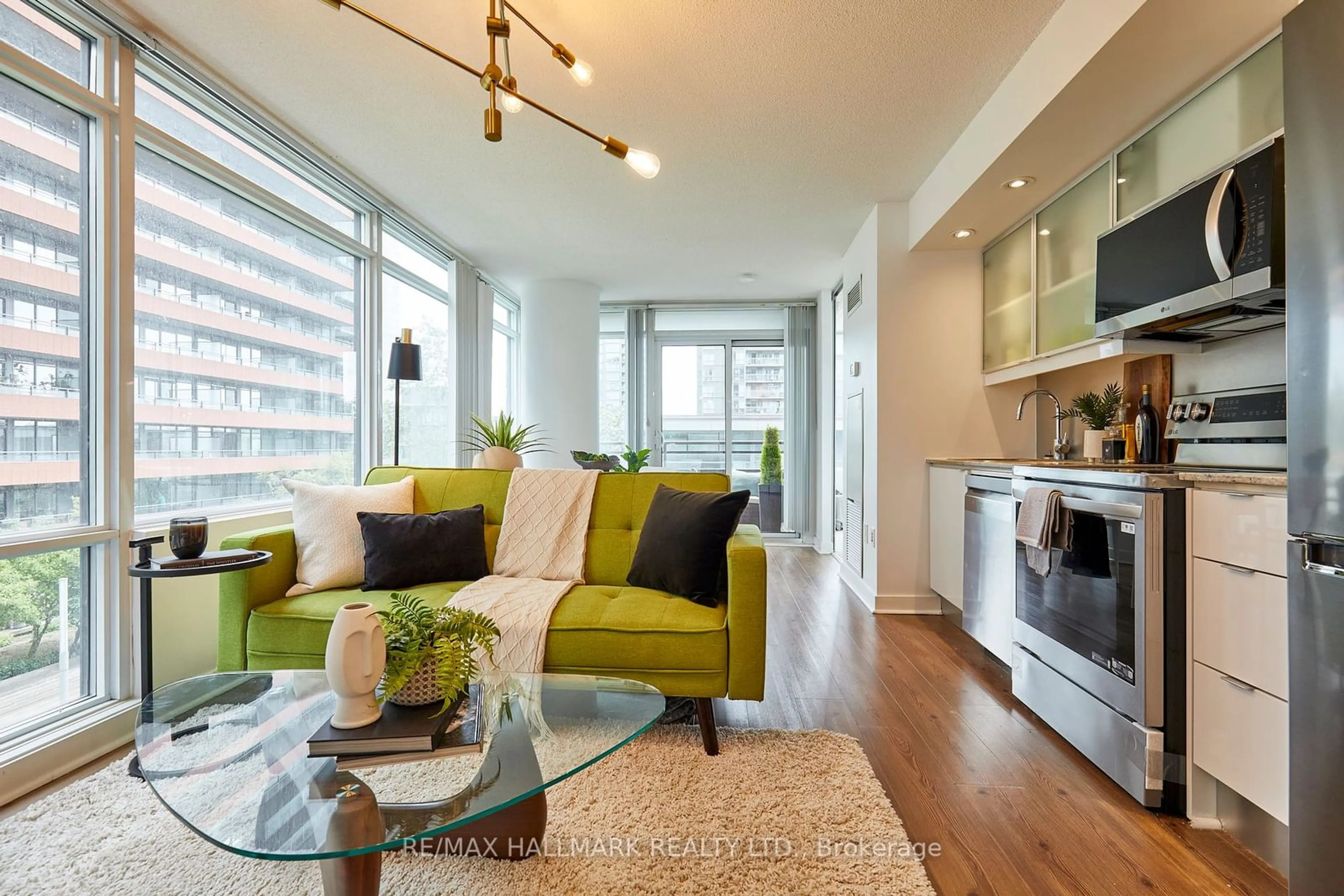 Living room for 25 Telegram Mews #506, Toronto Ontario M5V 3Z1