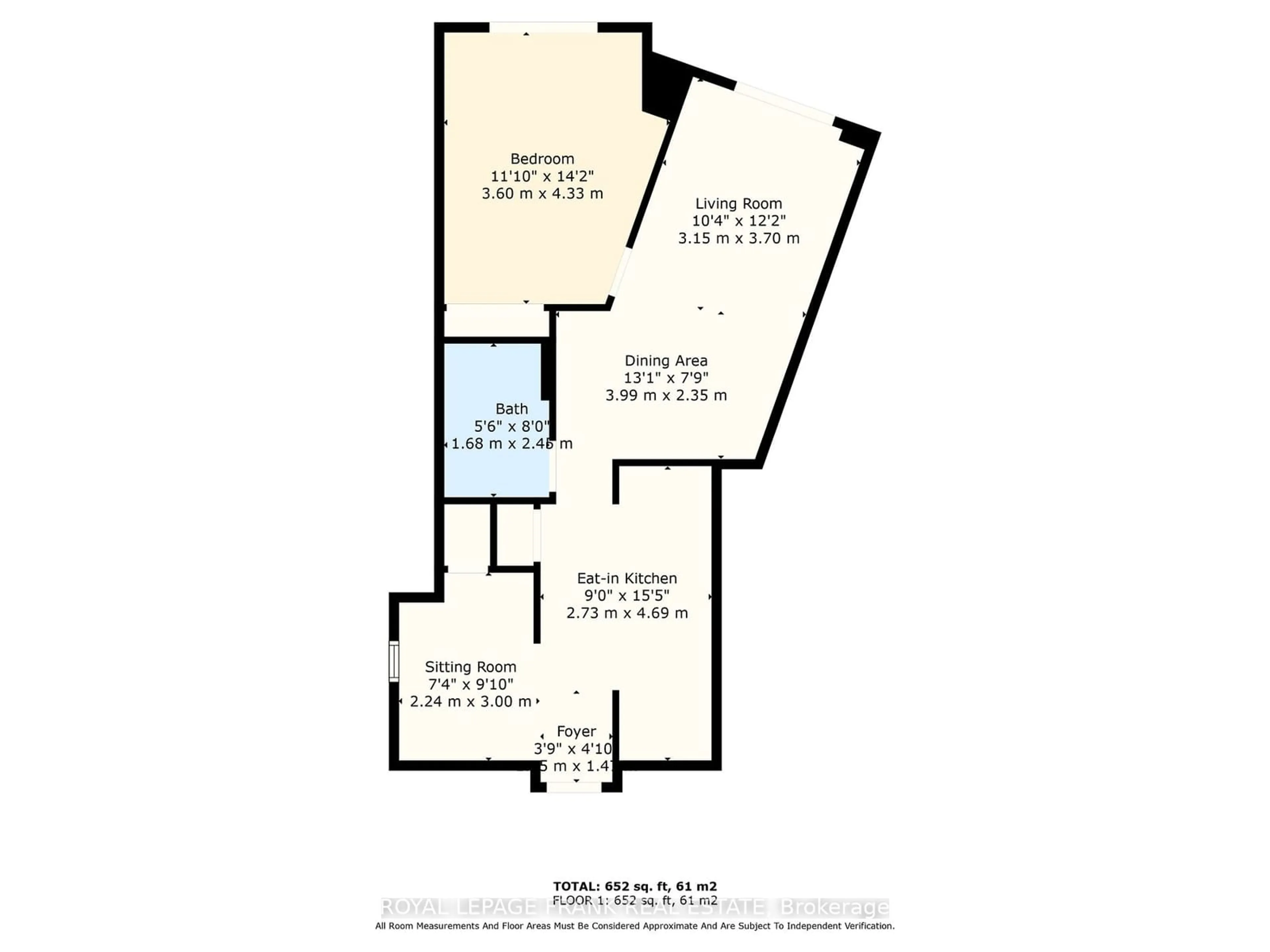 Floor plan for 115 Richmond St #606, Toronto Ontario M5C 3H6