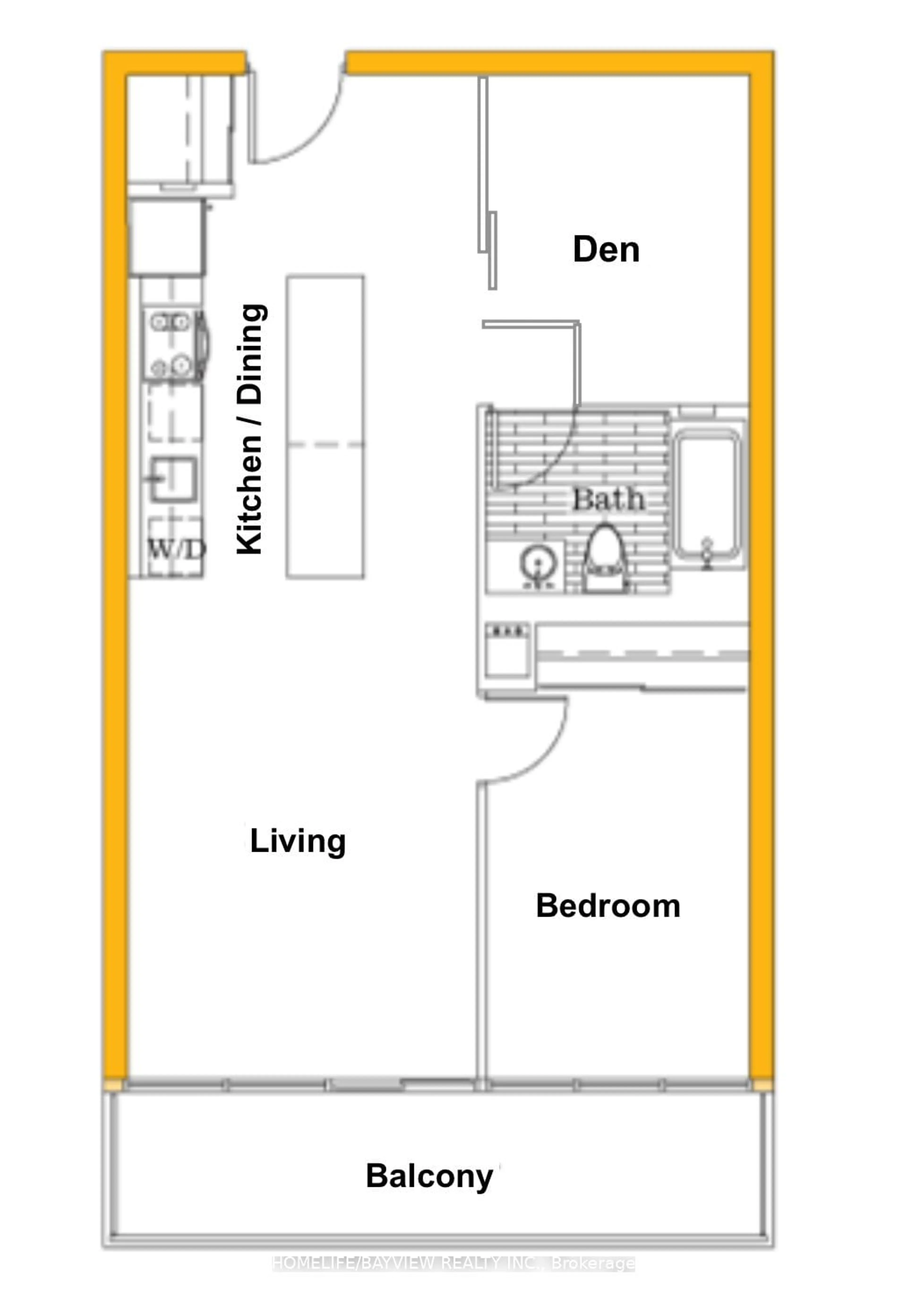 Floor plan for 19 Singer Crt #703, Toronto Ontario M2K 0B2