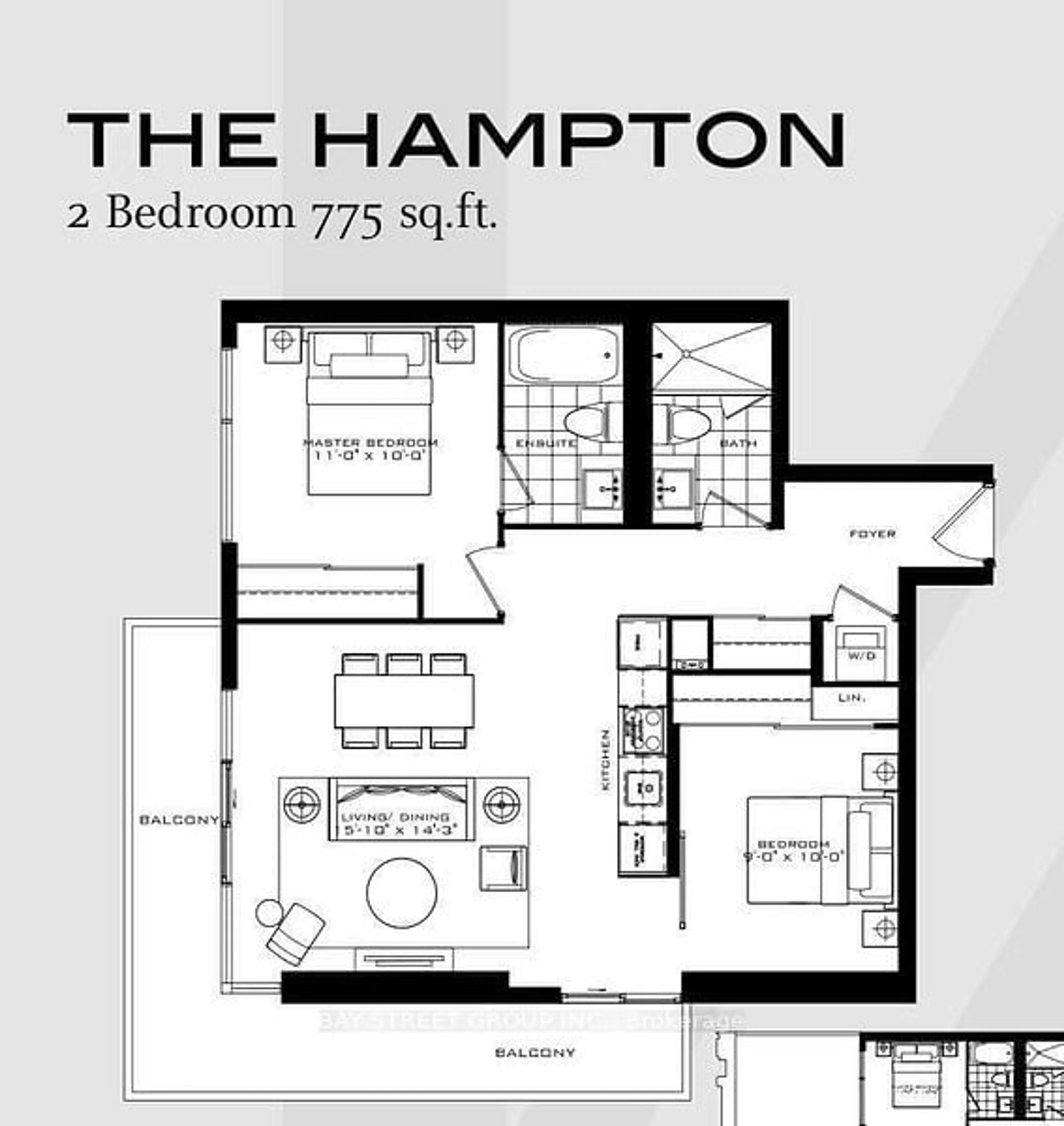 Floor plan for 955 Bay St #2507, Toronto Ontario M5S 0C6