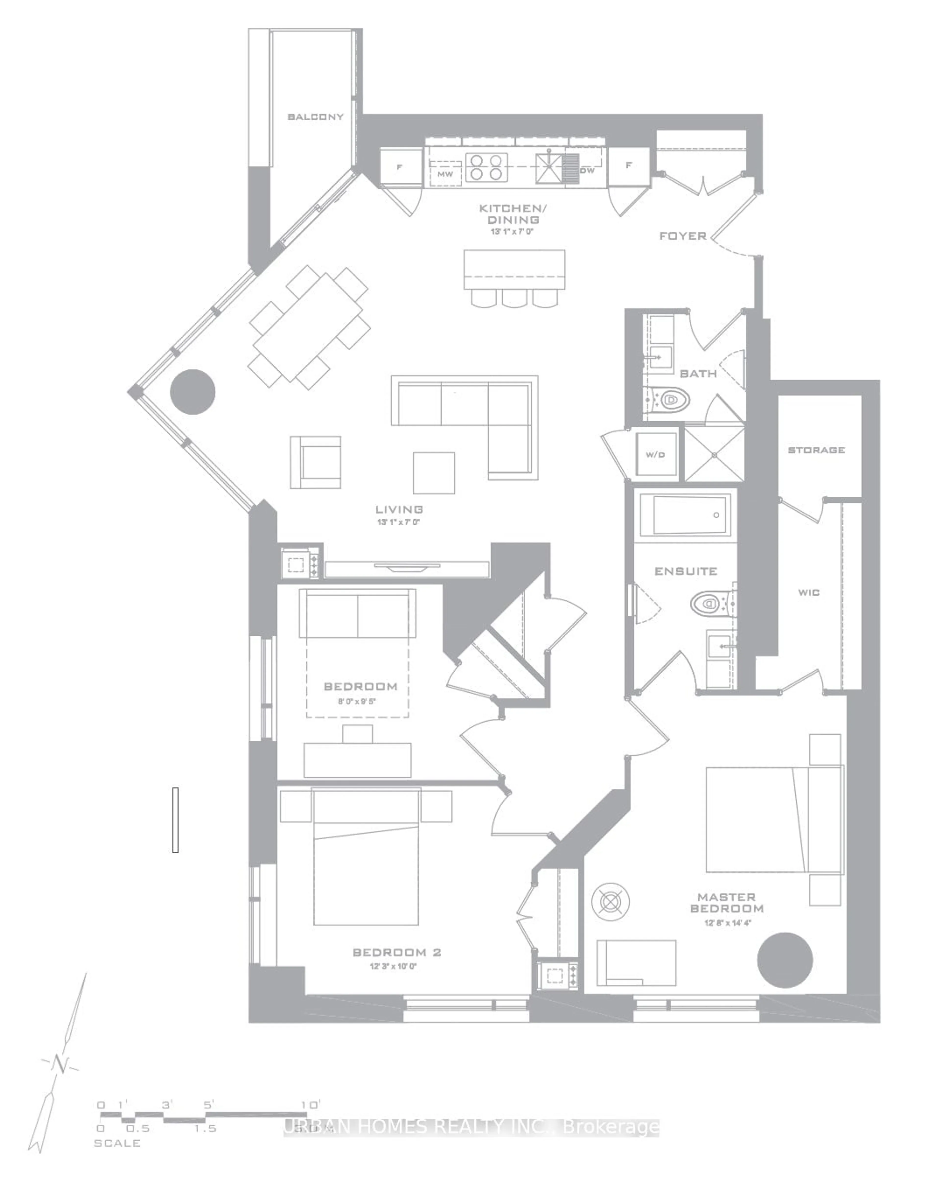 Floor plan for 45 Charles St #202, Toronto Ontario M4Y 1S2