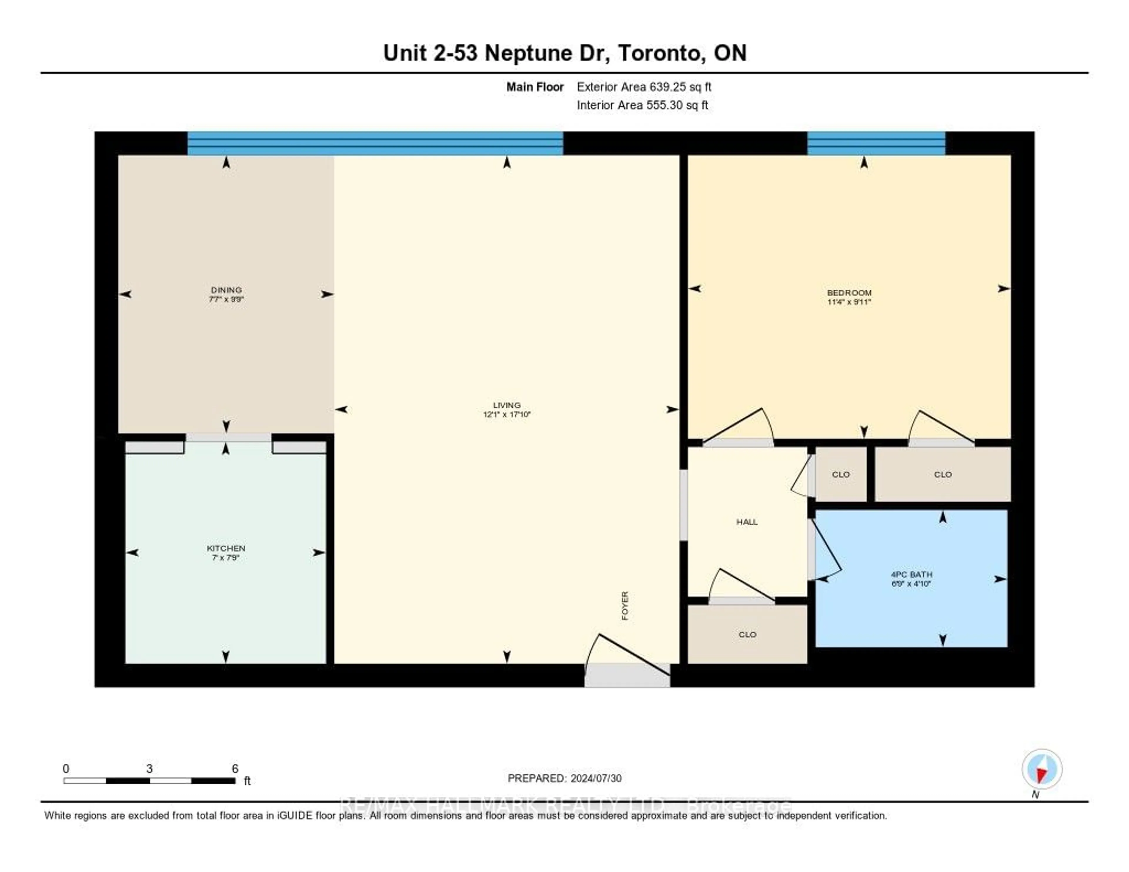 Floor plan for 53 Neptune Dr, Toronto Ontario M6A 1X2