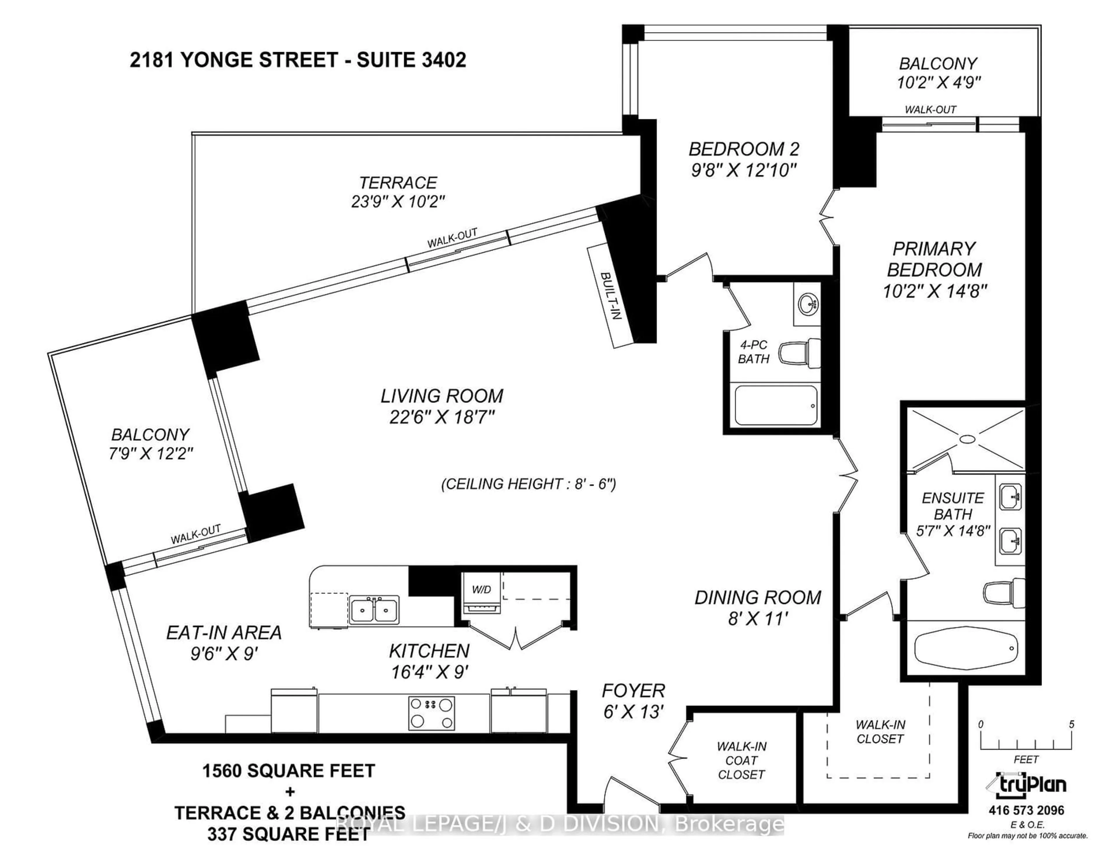 Floor plan for 2181 Yonge St #3402, Toronto Ontario M4S 3H7