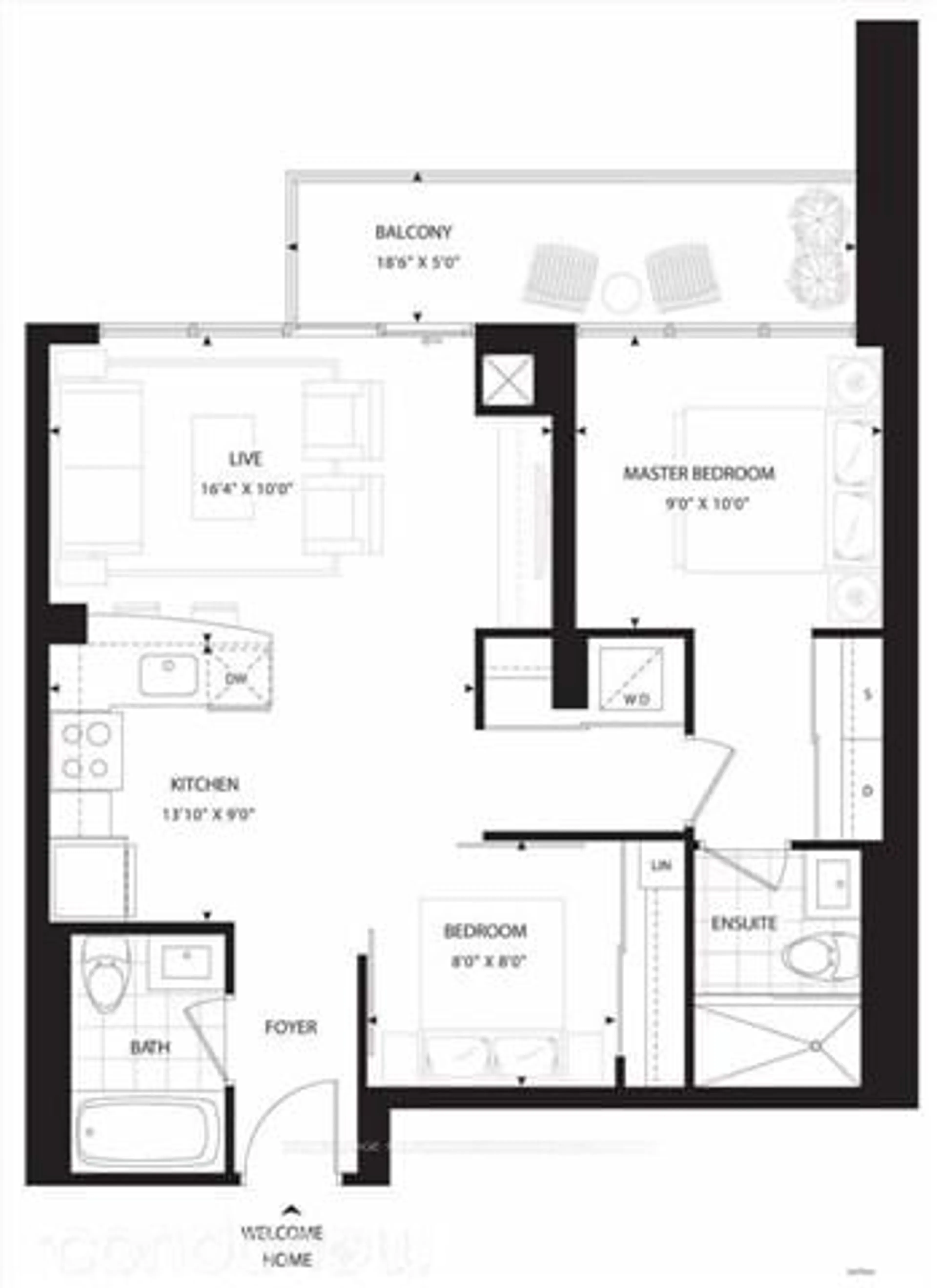 Floor plan for 30 Roehampton Ave #413, Toronto Ontario M4P 0B9