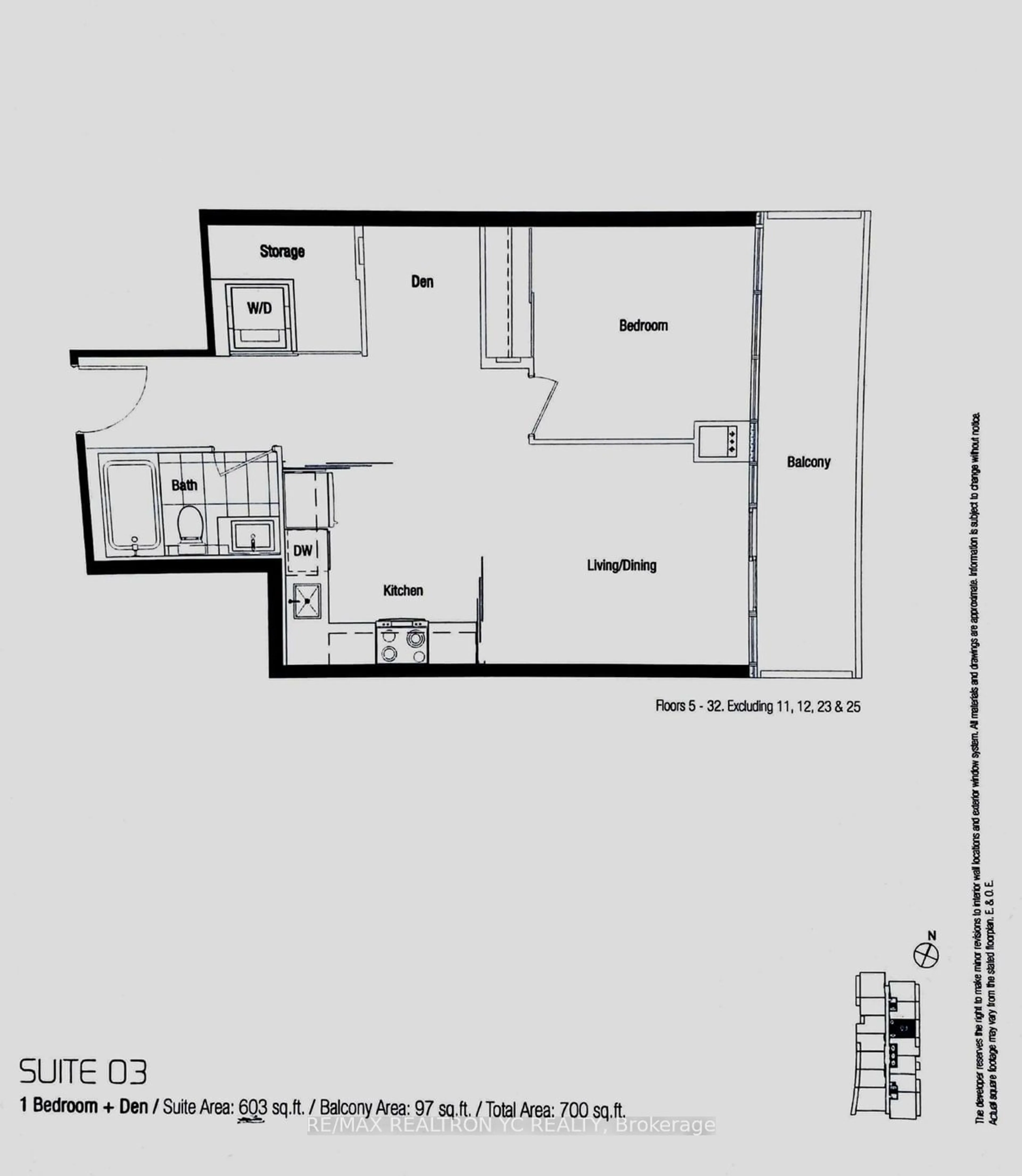 Floor plan for 121 McMahon Dr #1503, Toronto Ontario M2K 0C1