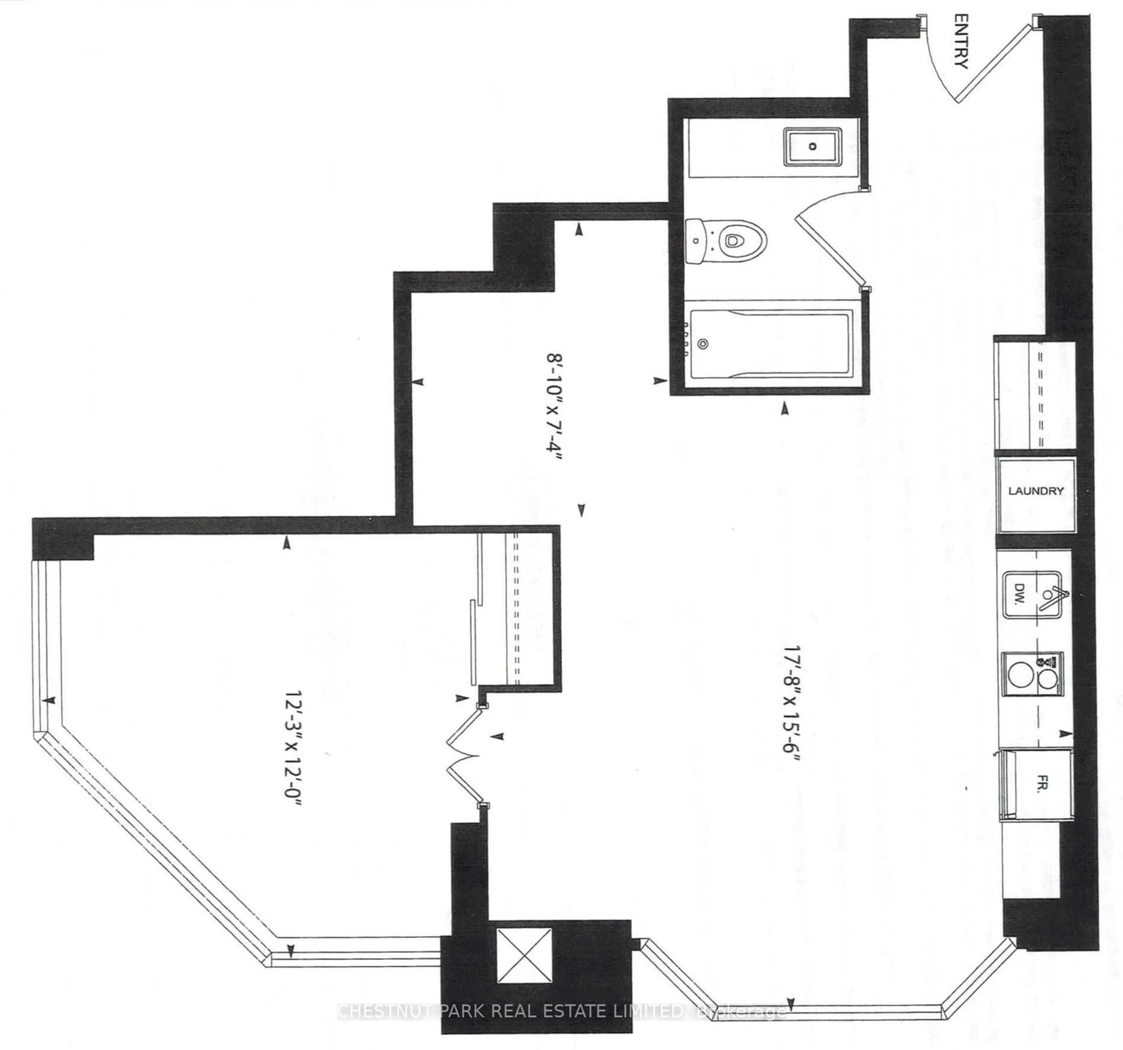 Floor plan for 155 Yorkville Ave #2817, Toronto Ontario M5R 0B4