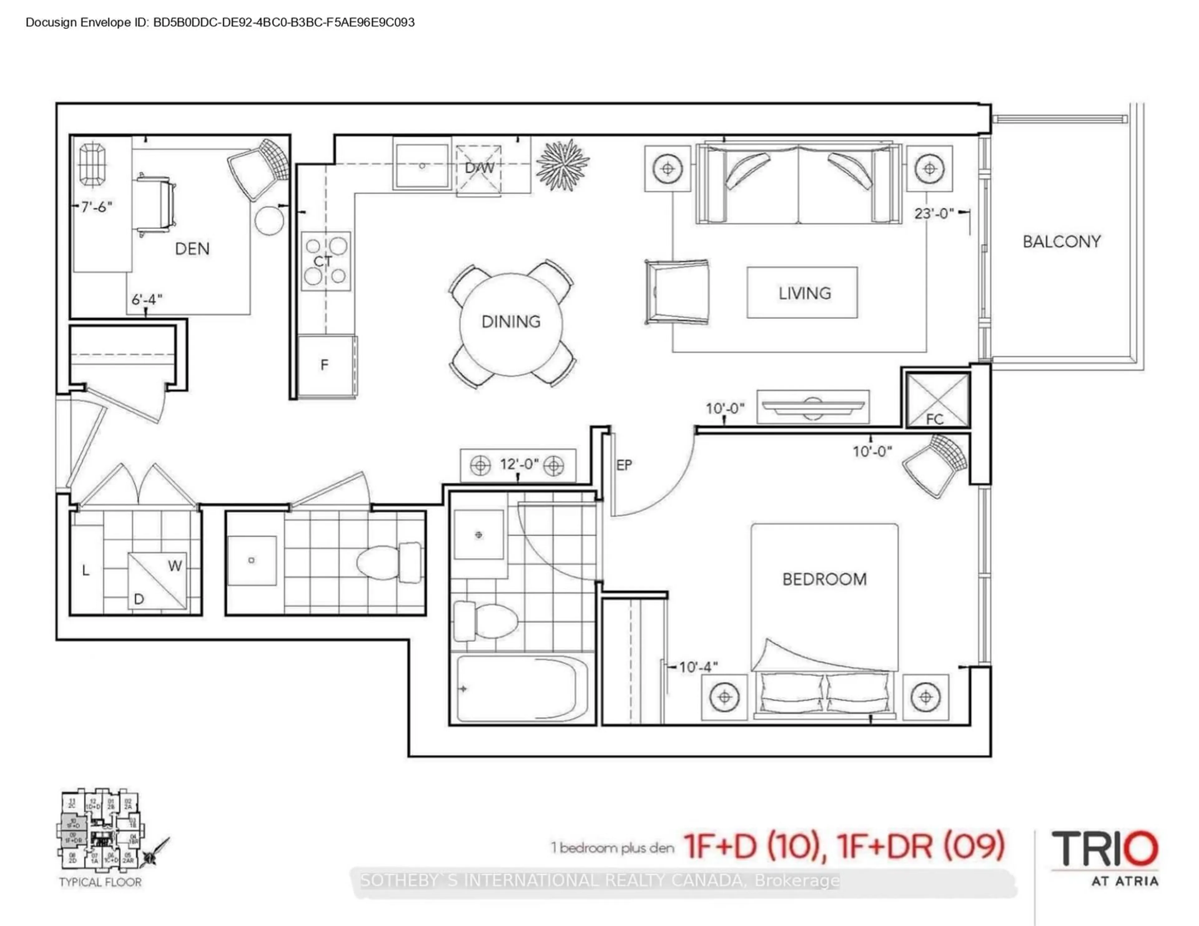 Floor plan for 50 Ann O'Reilly Rd #2210, Toronto Ontario M2J 0C9