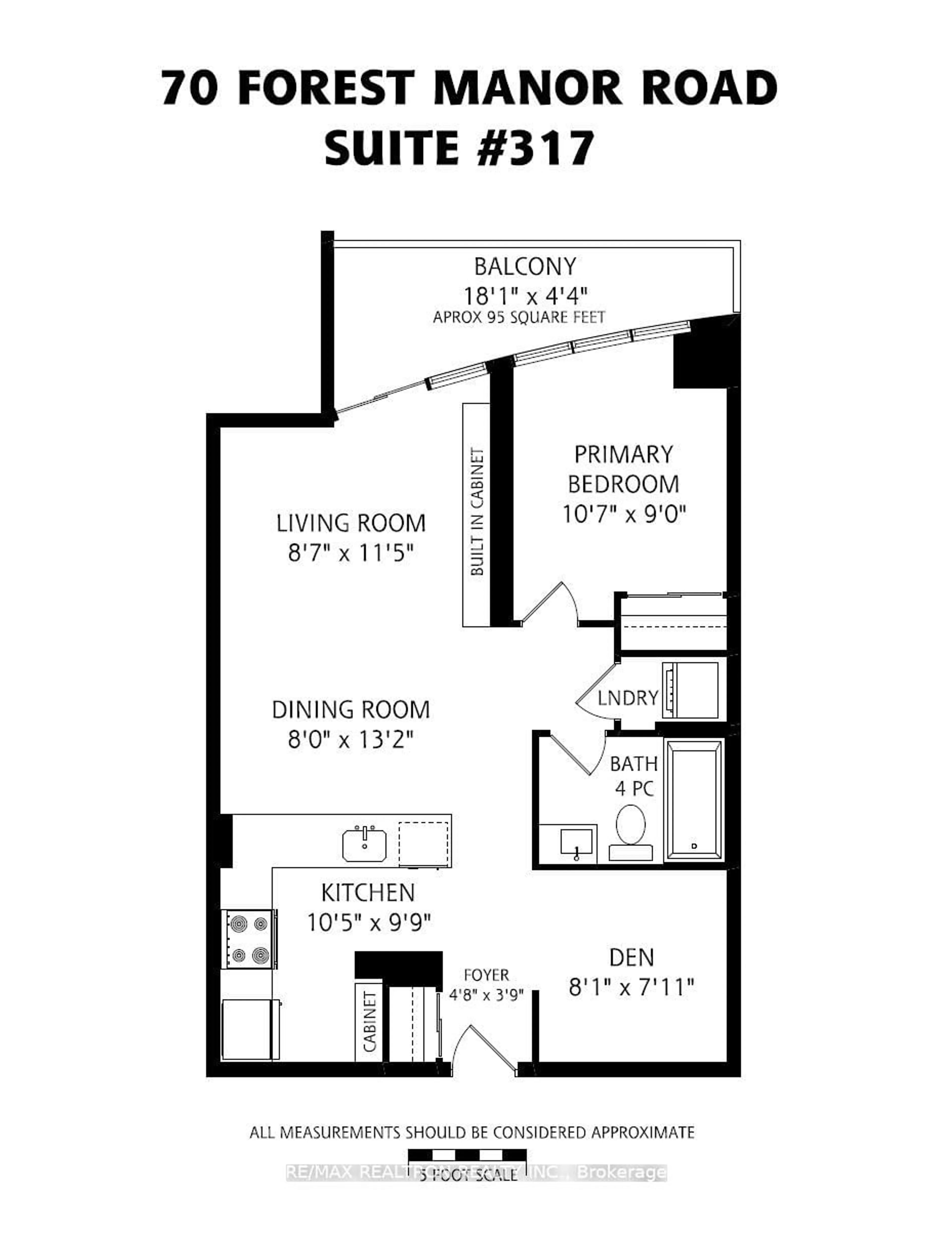 Floor plan for 70 Forest Manor Rd #317, Toronto Ontario M2J 0A9