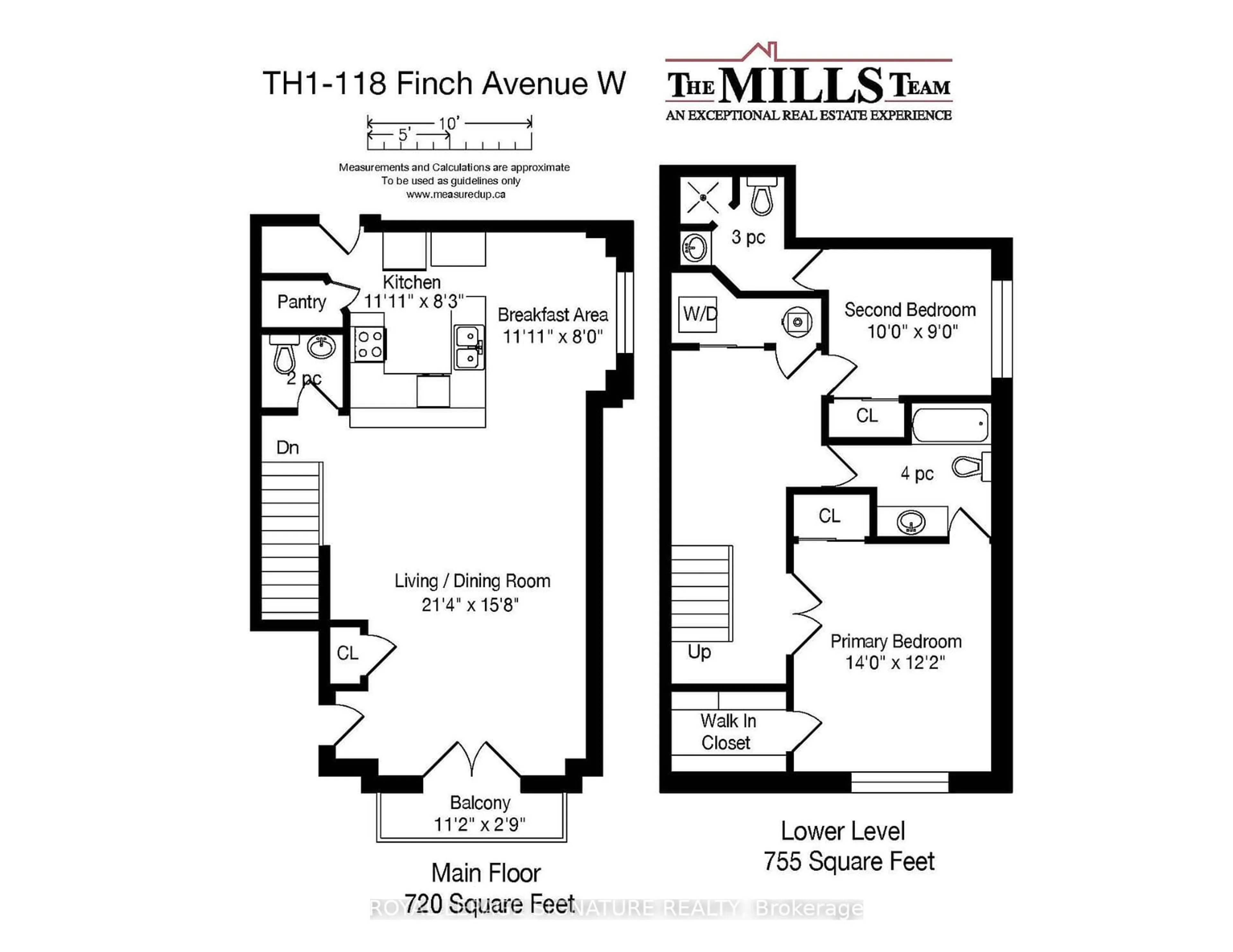 Floor plan for 118 Finch Ave #TH1, Toronto Ontario M2N 7G2