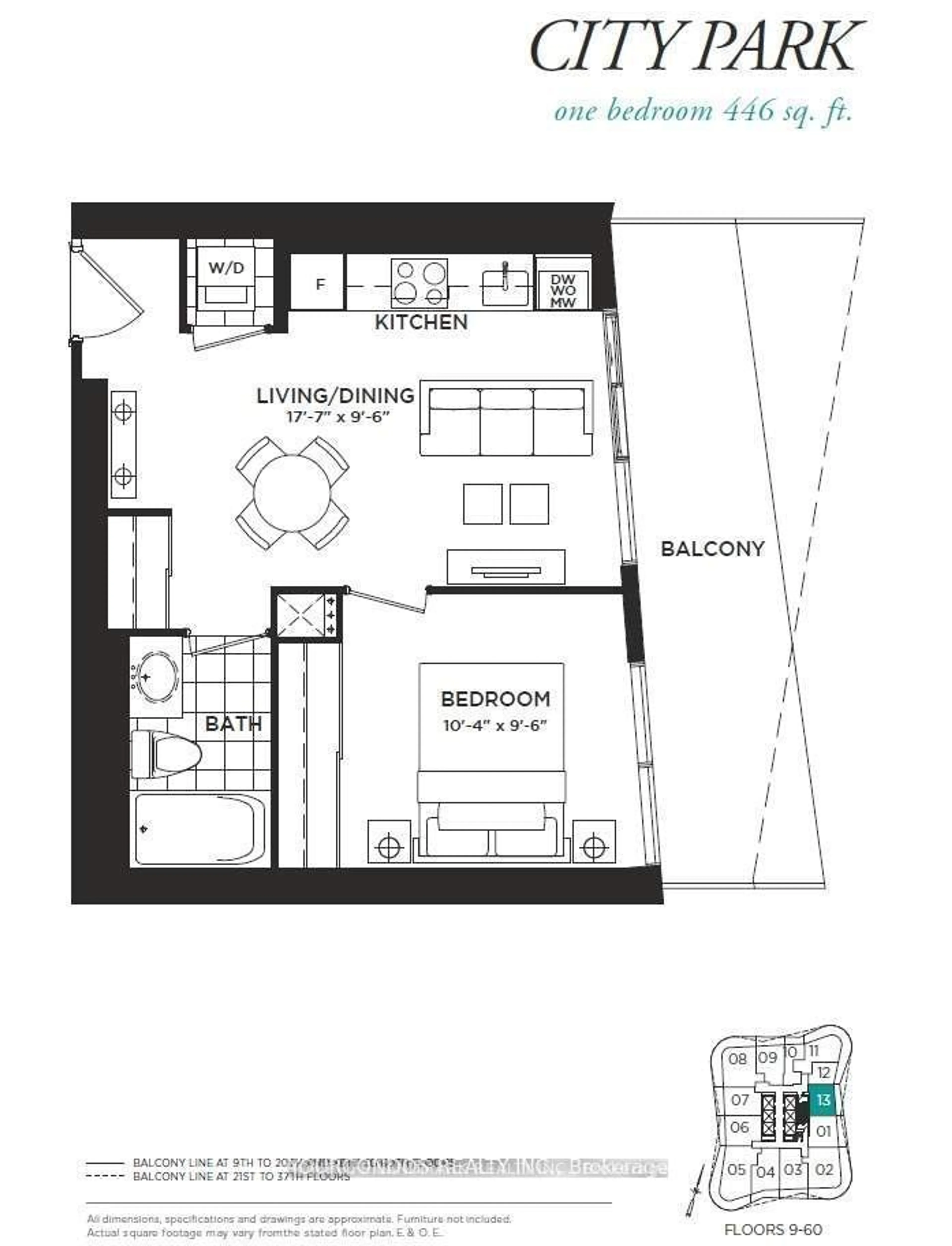 Floor plan for 11 Wellesley St #4213, Toronto Ontario M4Y 0G4