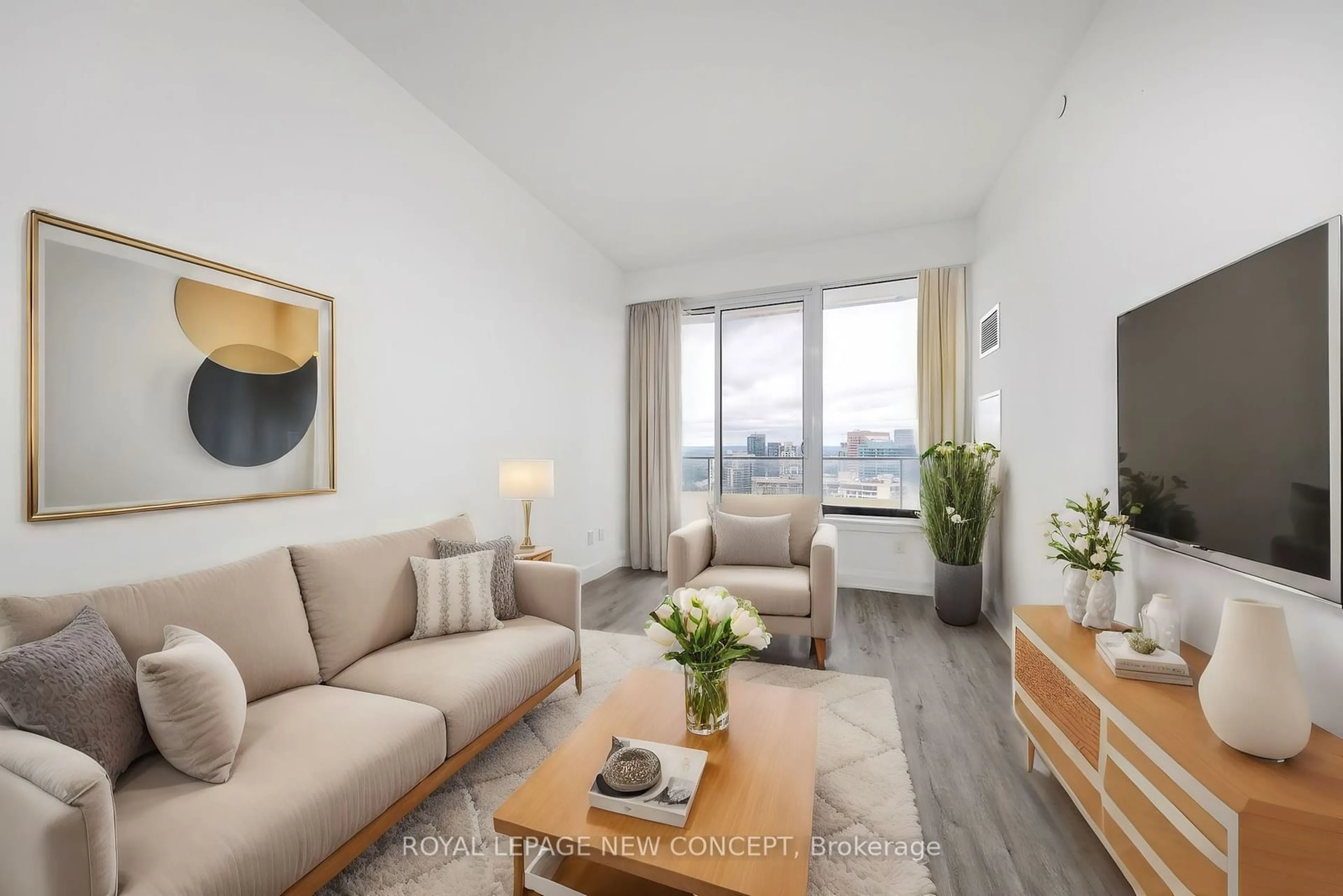 Living room for 75 Canterbury Pl #PH307, Toronto Ontario M2N 0L2