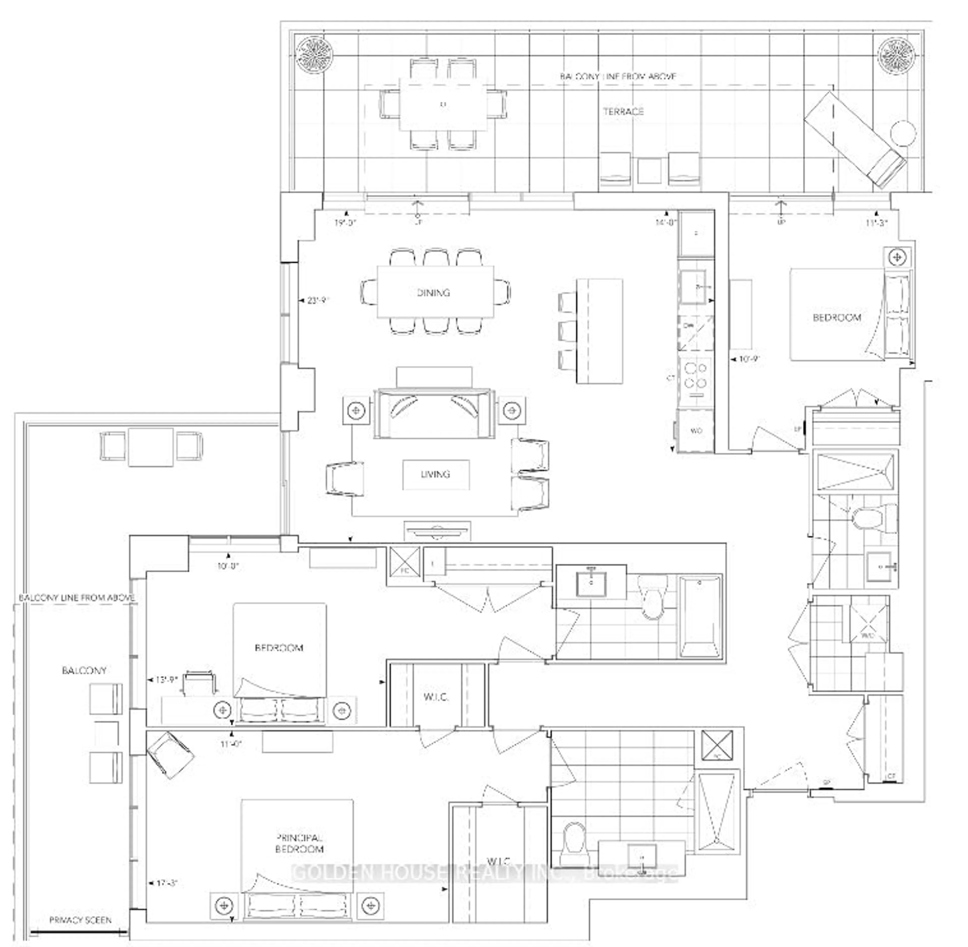 Floor plan for 30 Inn On the Park Dr #903, Toronto Ontario M3C 0P7