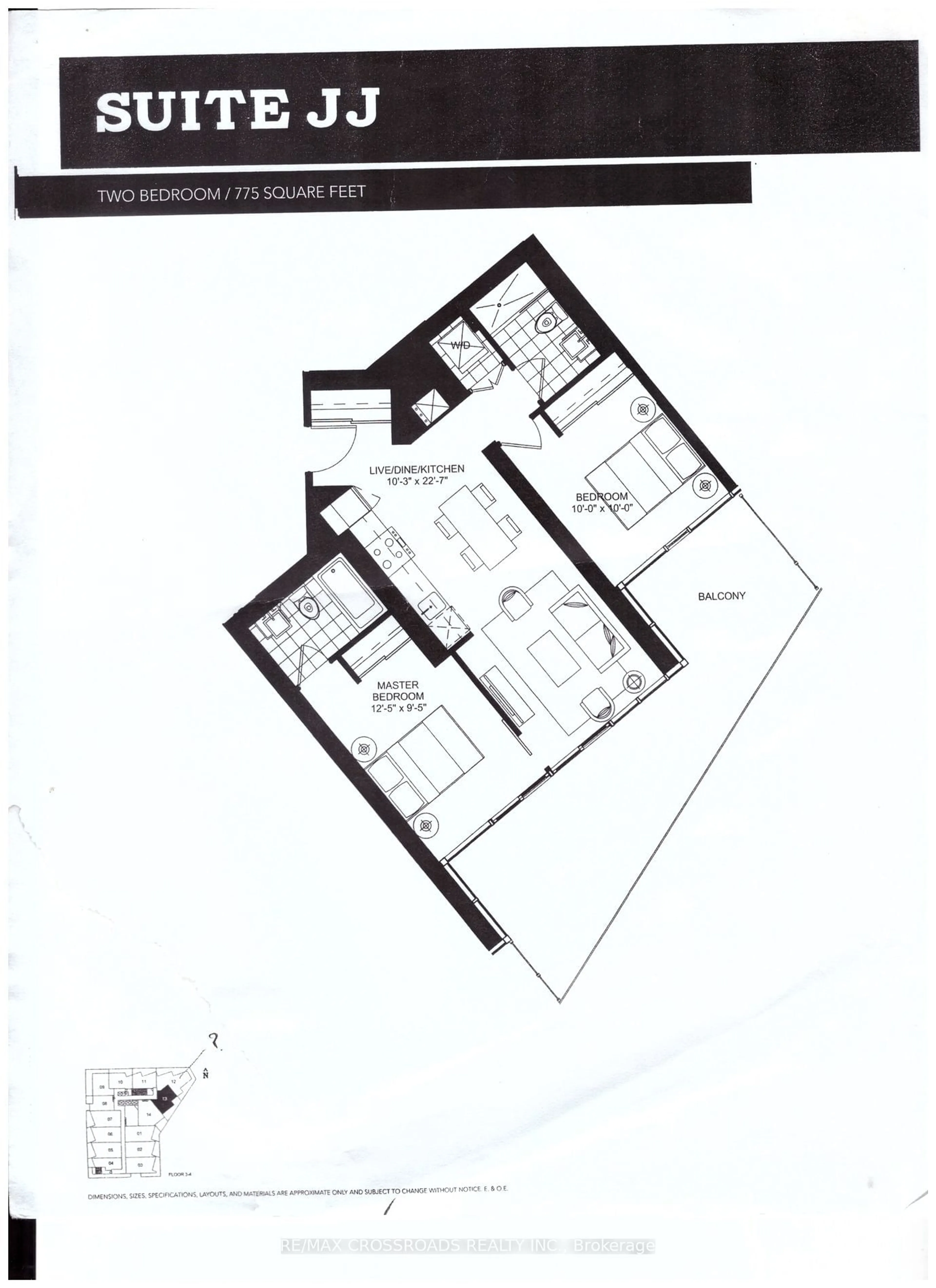 Floor plan for 30 Ordnance St #313, Toronto Ontario M6K 0C8