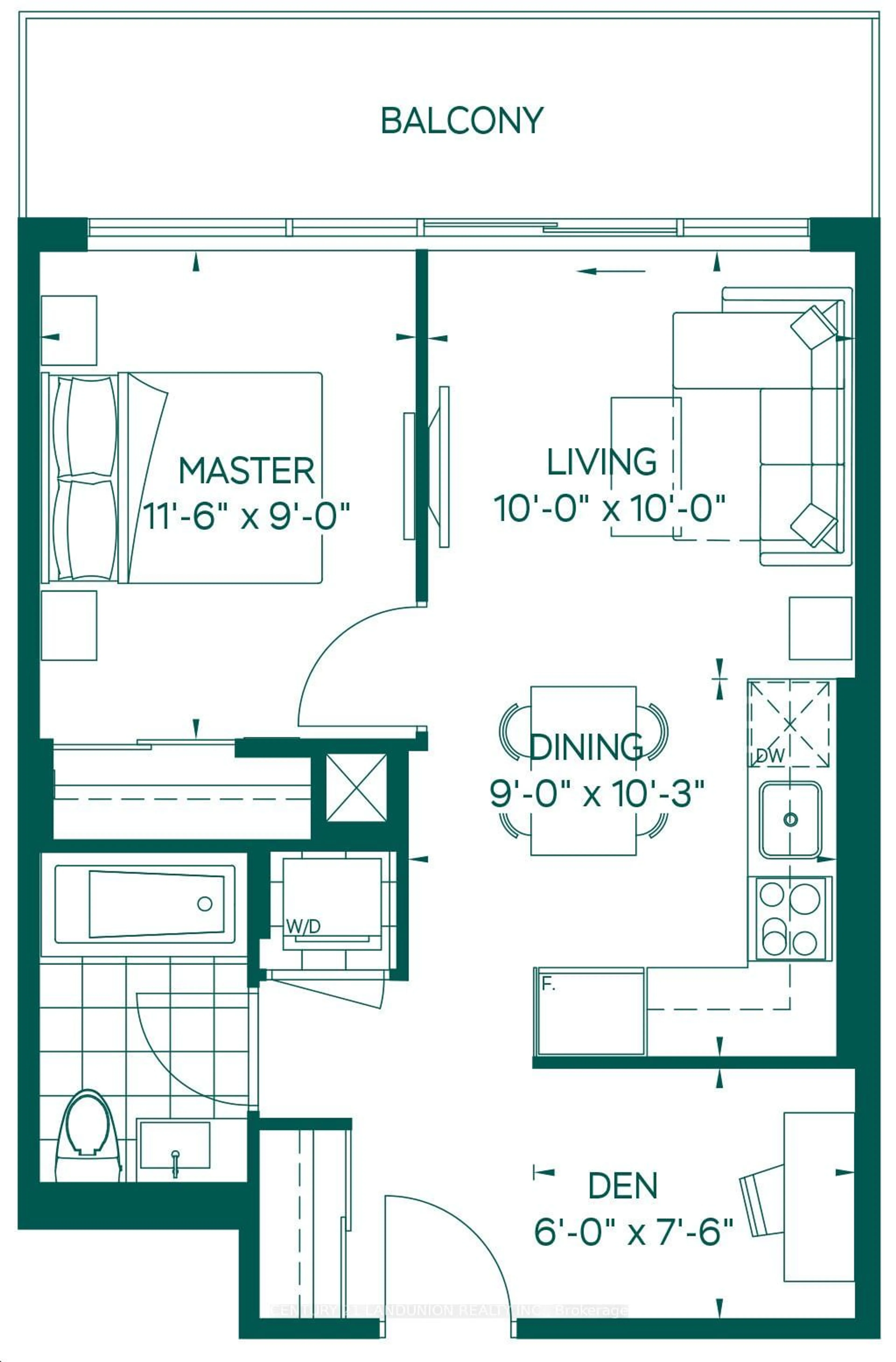 Floor plan for 32 Forest Manor Rd #1403, Toronto Ontario M2J 0H2