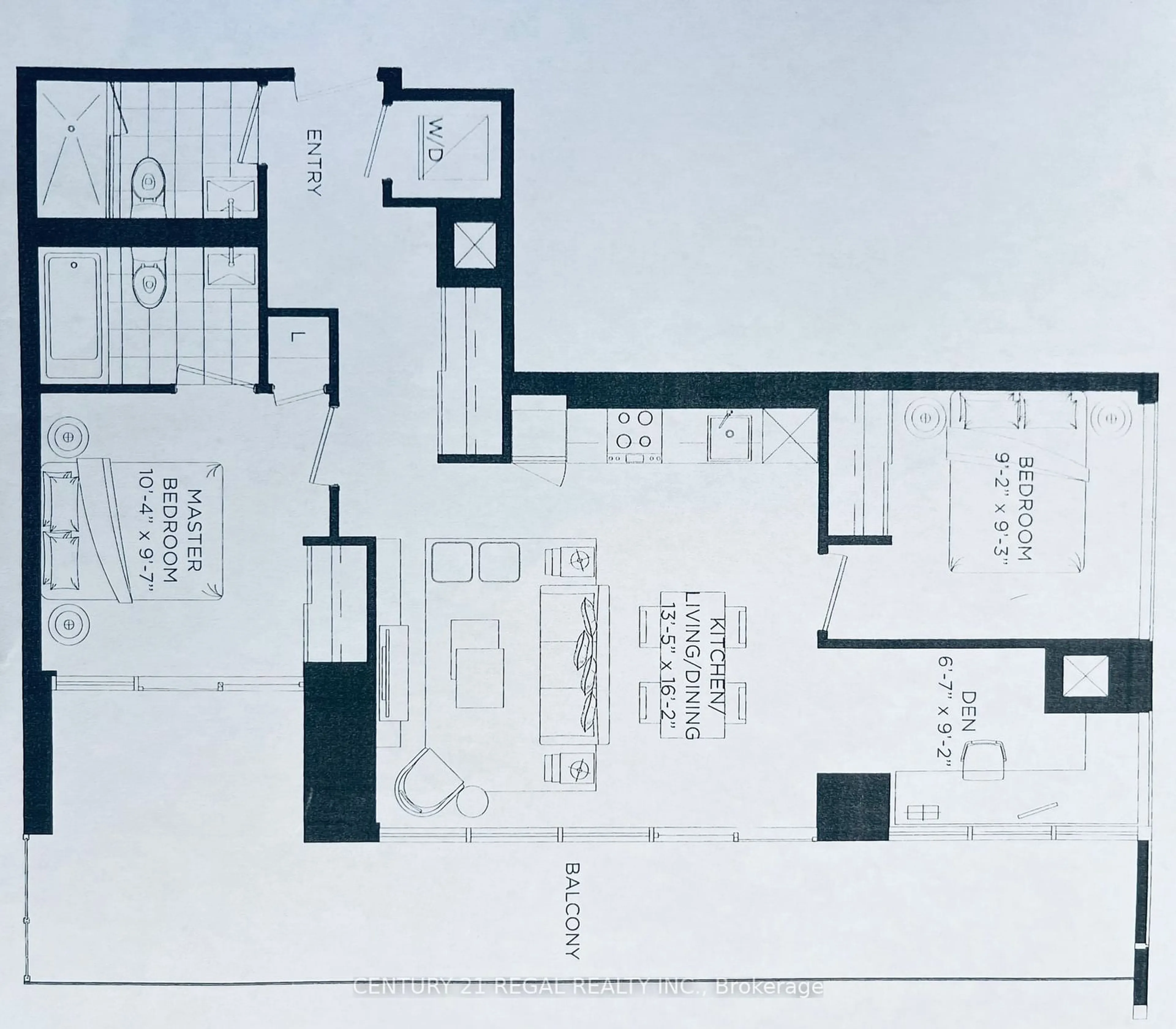 Floor plan for 50 O'Neill Rd #3004, Toronto Ontario M3C 0R1