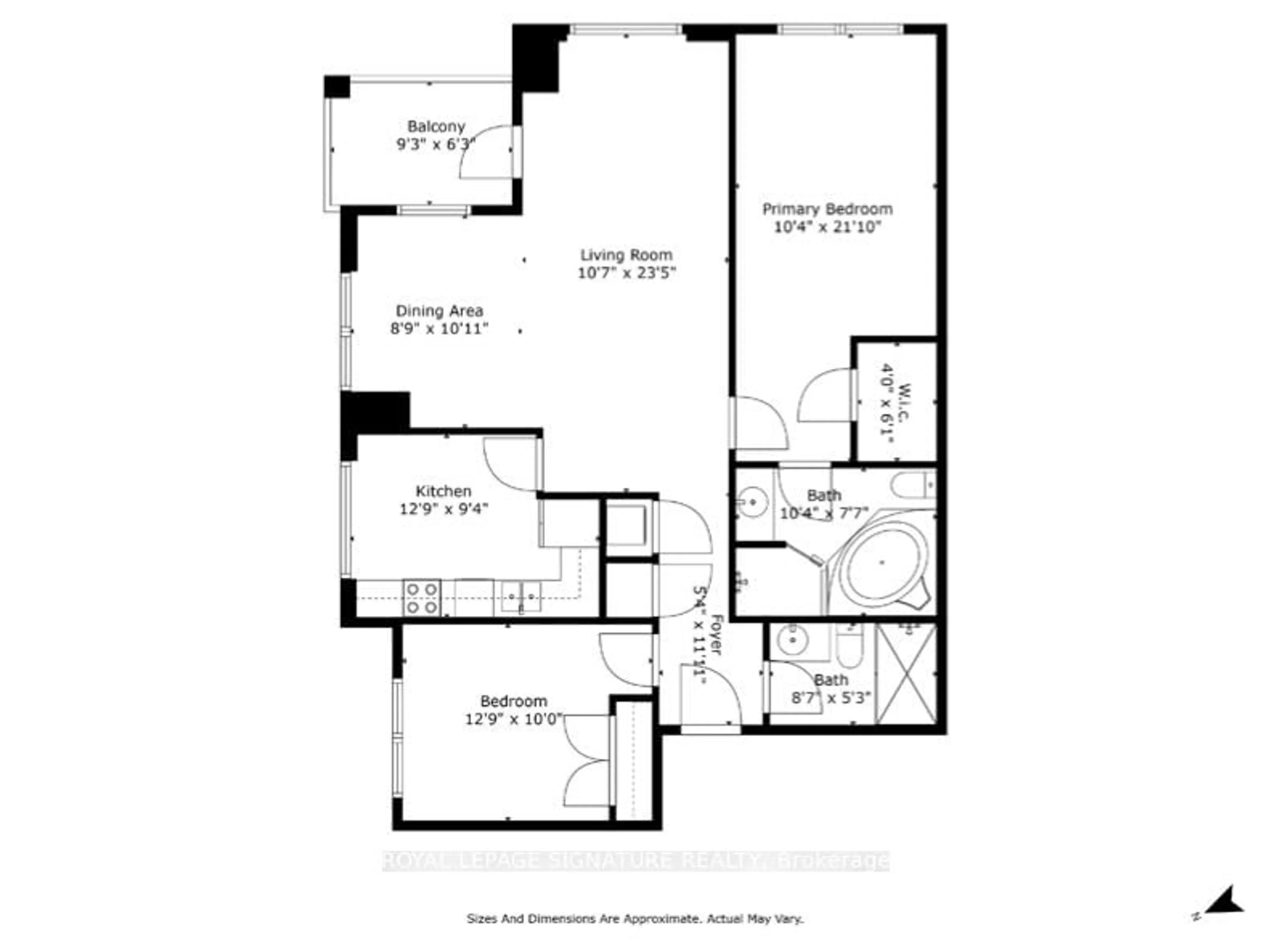 Floor plan for 1101 Leslie St #1506, Toronto Ontario M3C 4G3