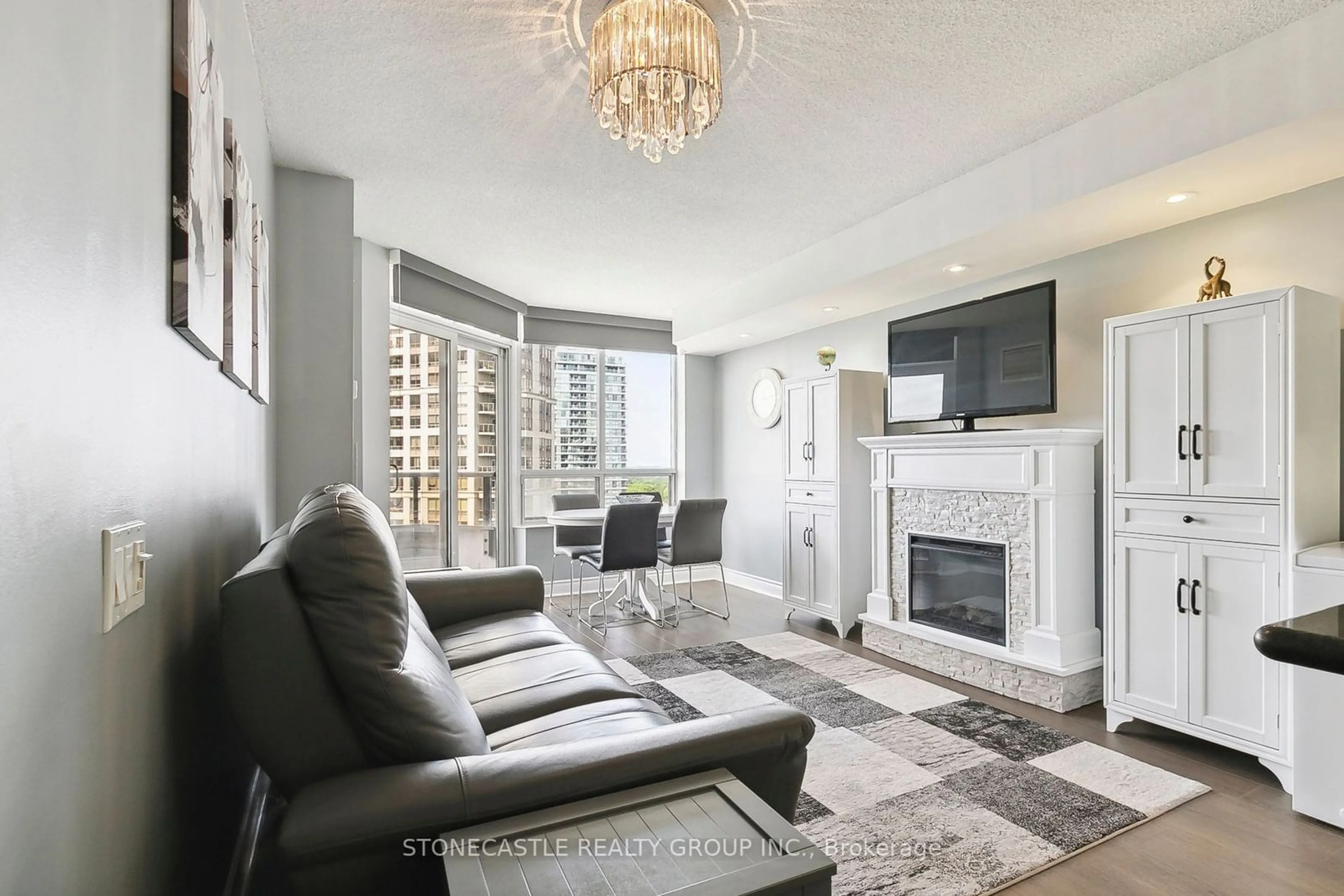 Living room, wood floors for 80 Harrison Garden Blvd #1523, Toronto Ontario M2N 7E3