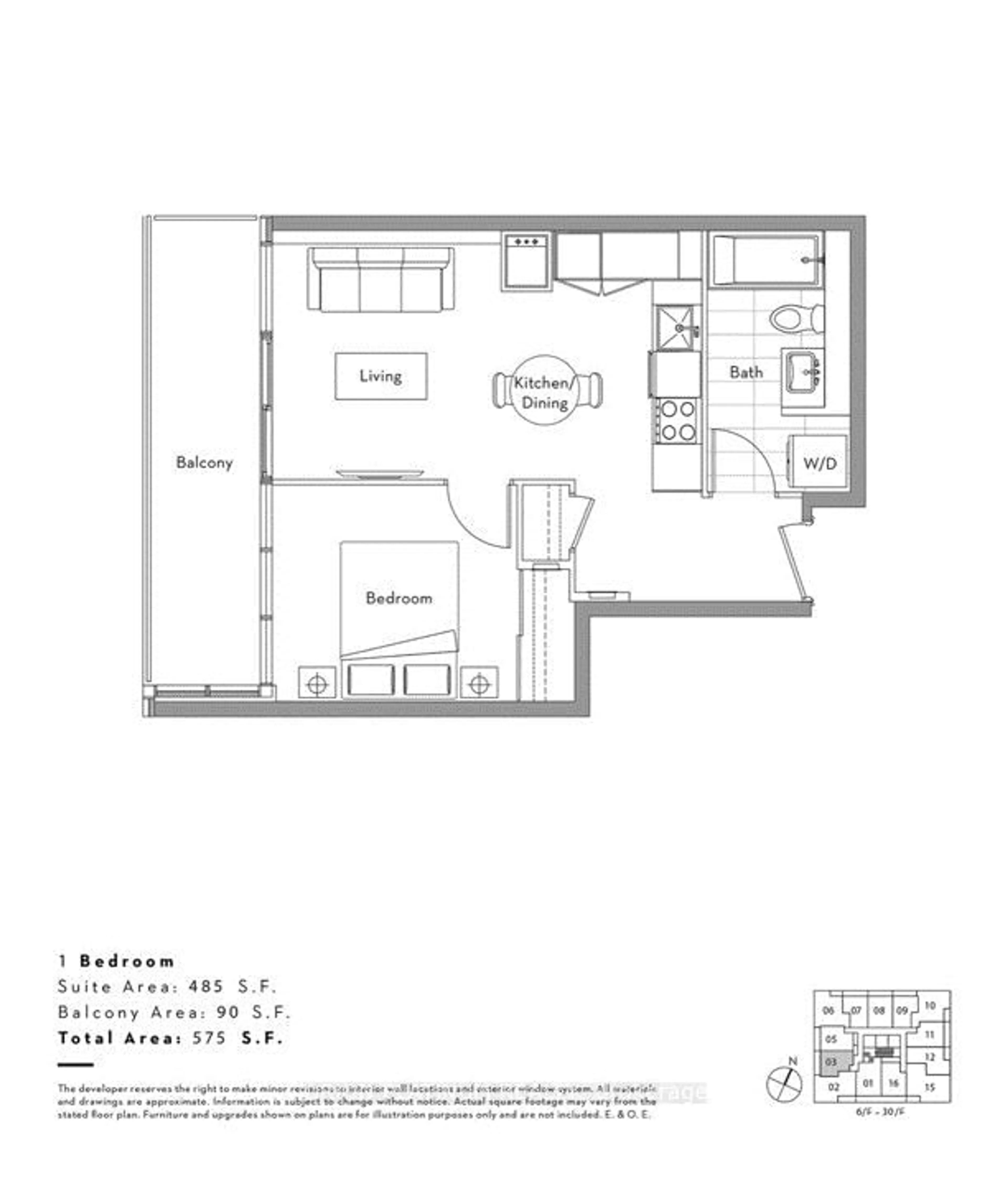 Floor plan for 17 Bathurst St #803, Toronto Ontario M5V 0N1