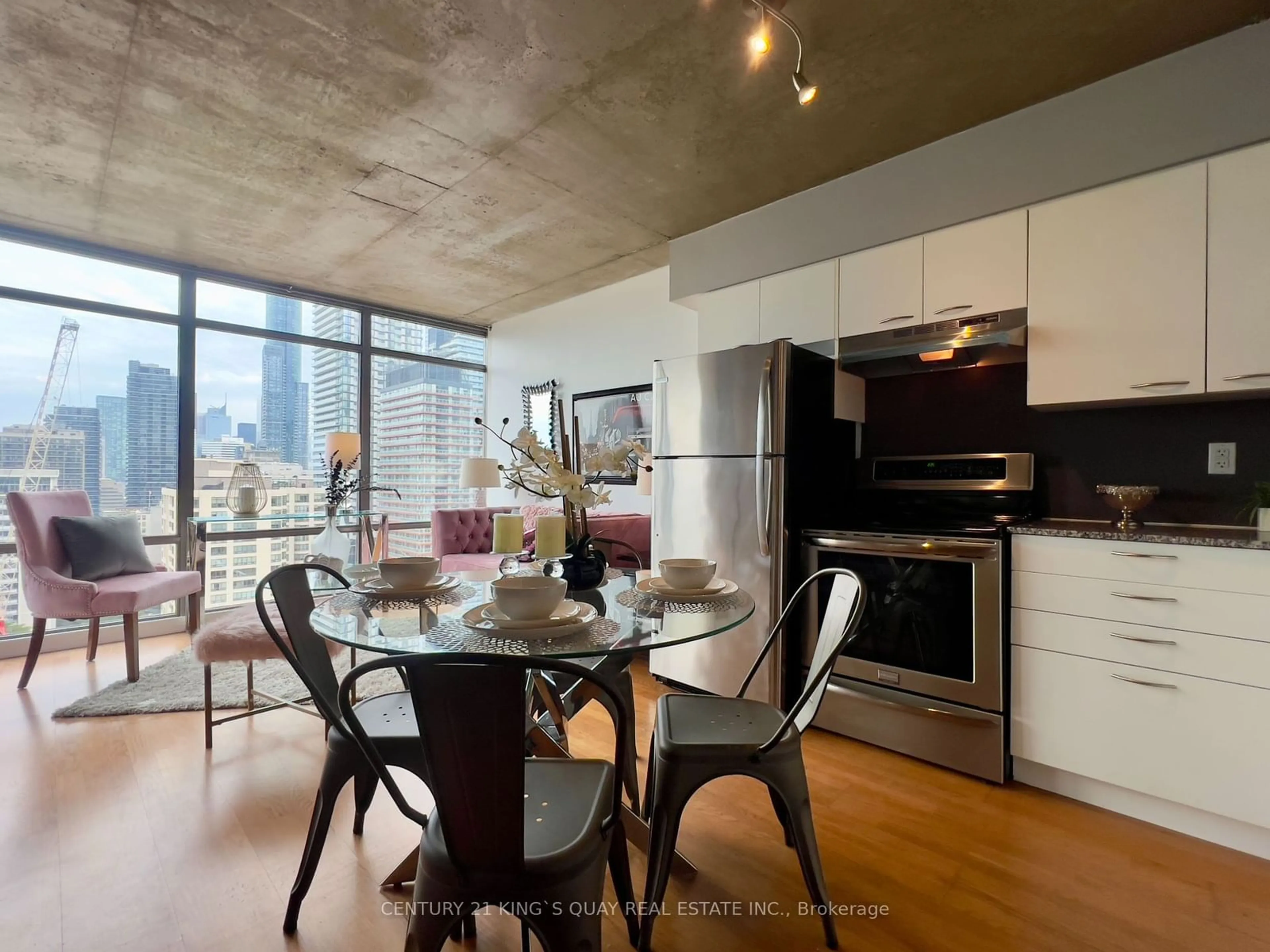 Contemporary kitchen for 22 Wellesley St #1802, Toronto Ontario M4Y 1G3