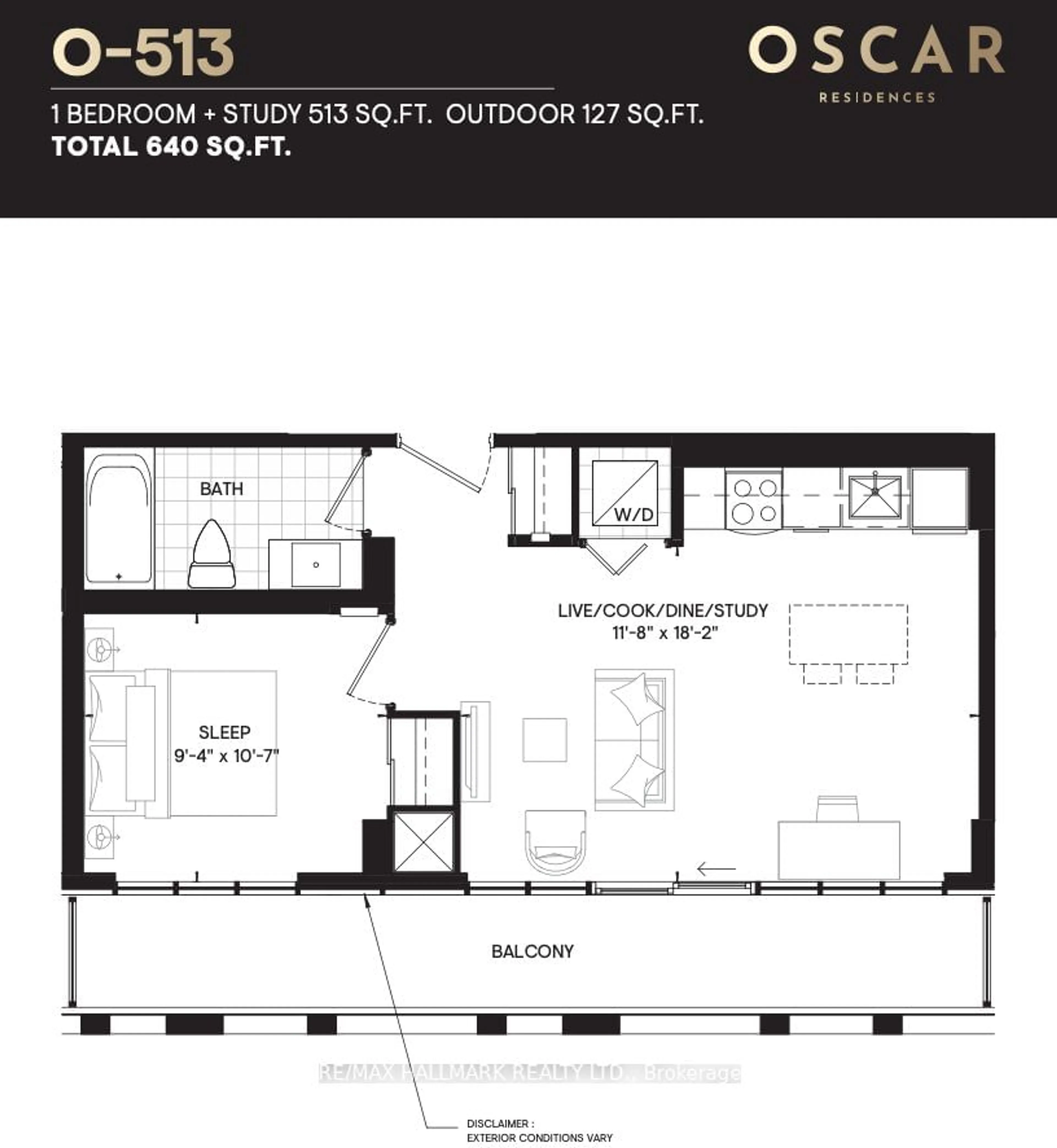 Floor plan for 500 Dupont St #209, Toronto Ontario M6G 1Y7