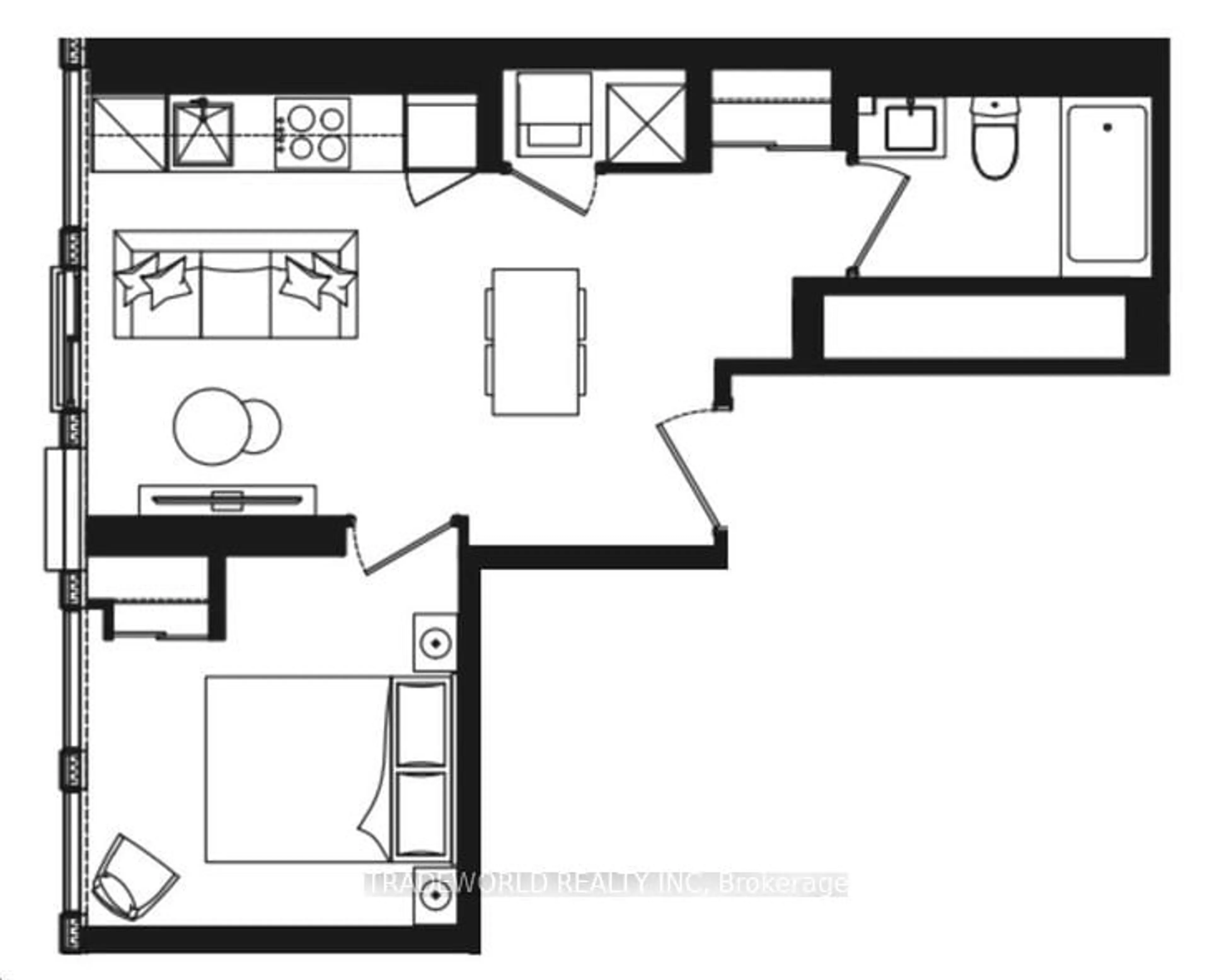 Floor plan for 319 Jarvis St #4603, Toronto Ontario M5B 0C8