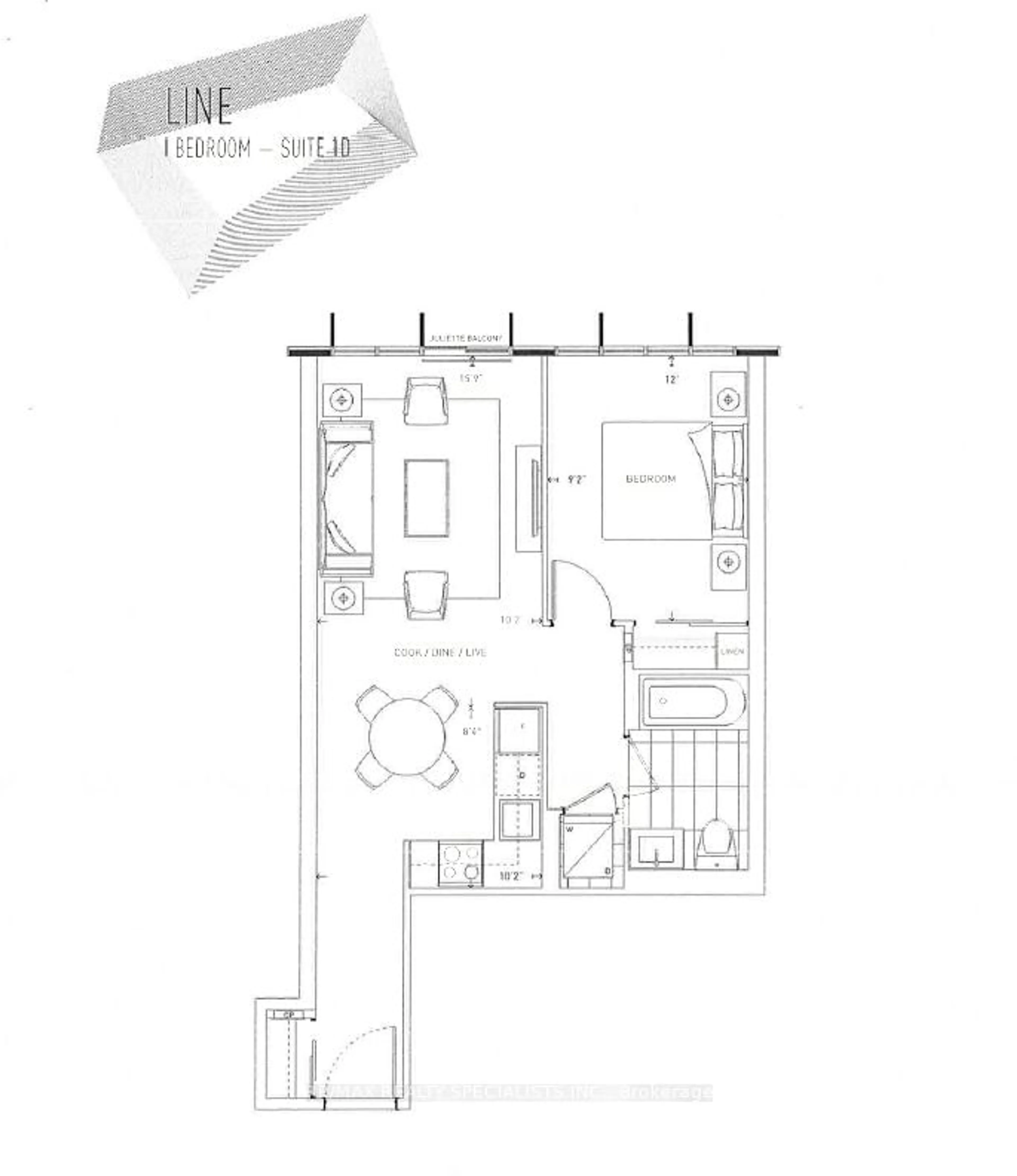 Floor plan for 50 Mccaul St #617, Toronto Ontario M5T 1V9