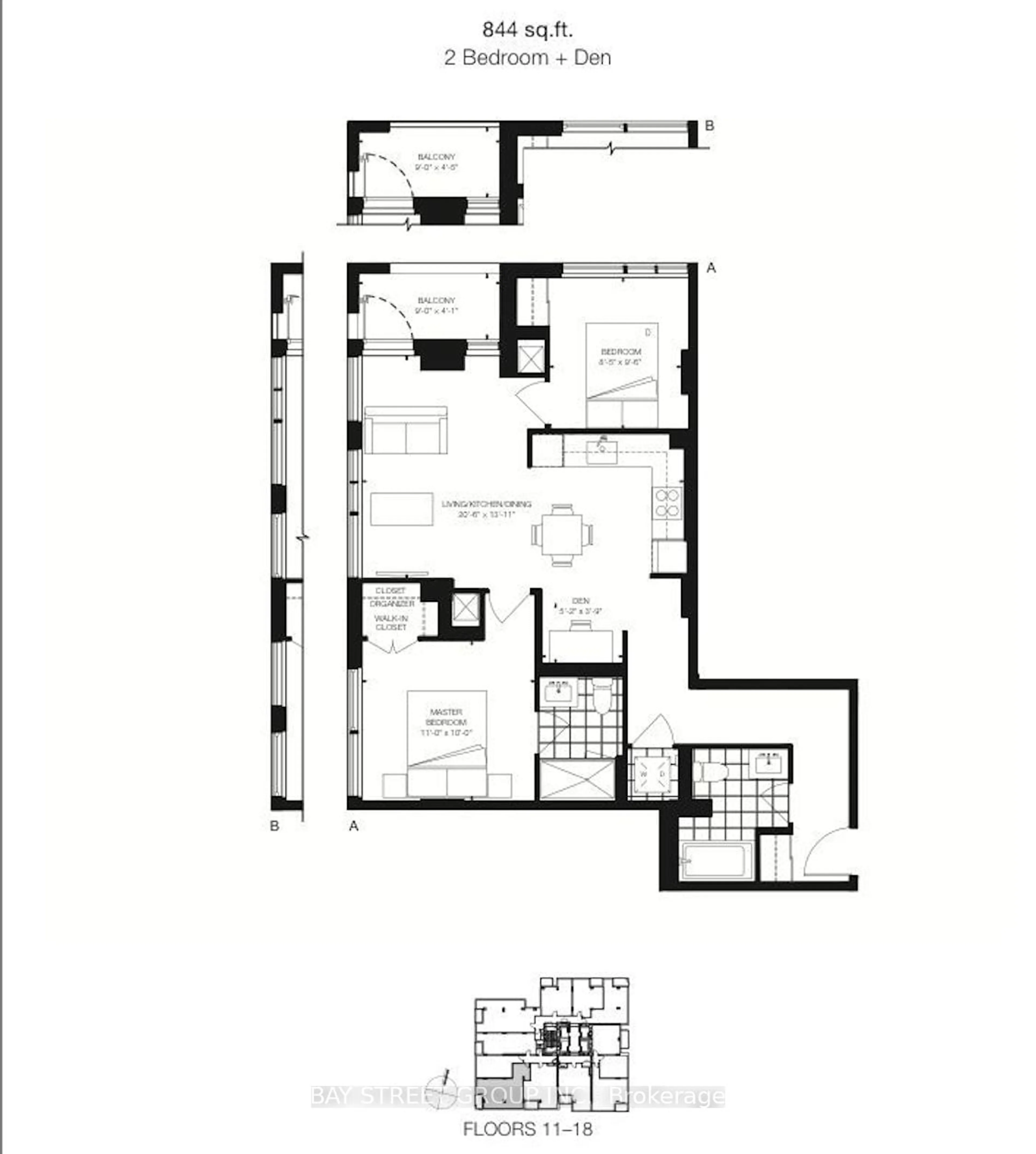 Floor plan for 318 Richmond St #1809, Toronto Ontario M5V 1X2