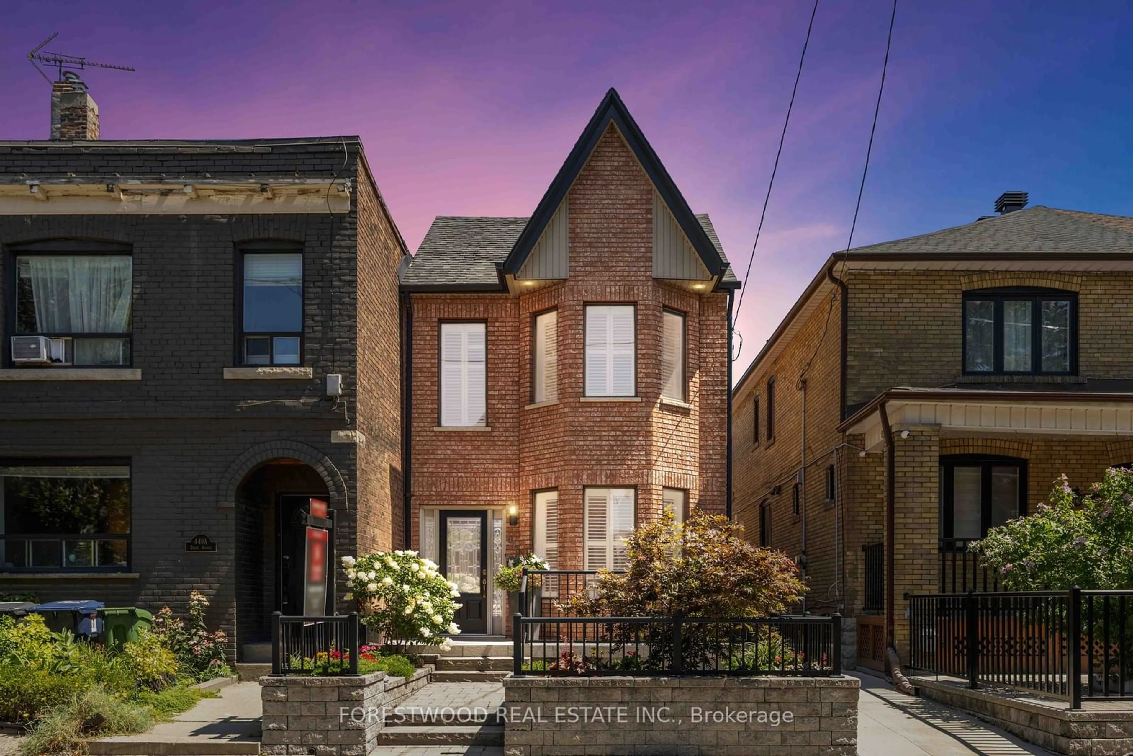 Home with brick exterior material for 449 Brock Ave, Toronto Ontario M6H 3N7